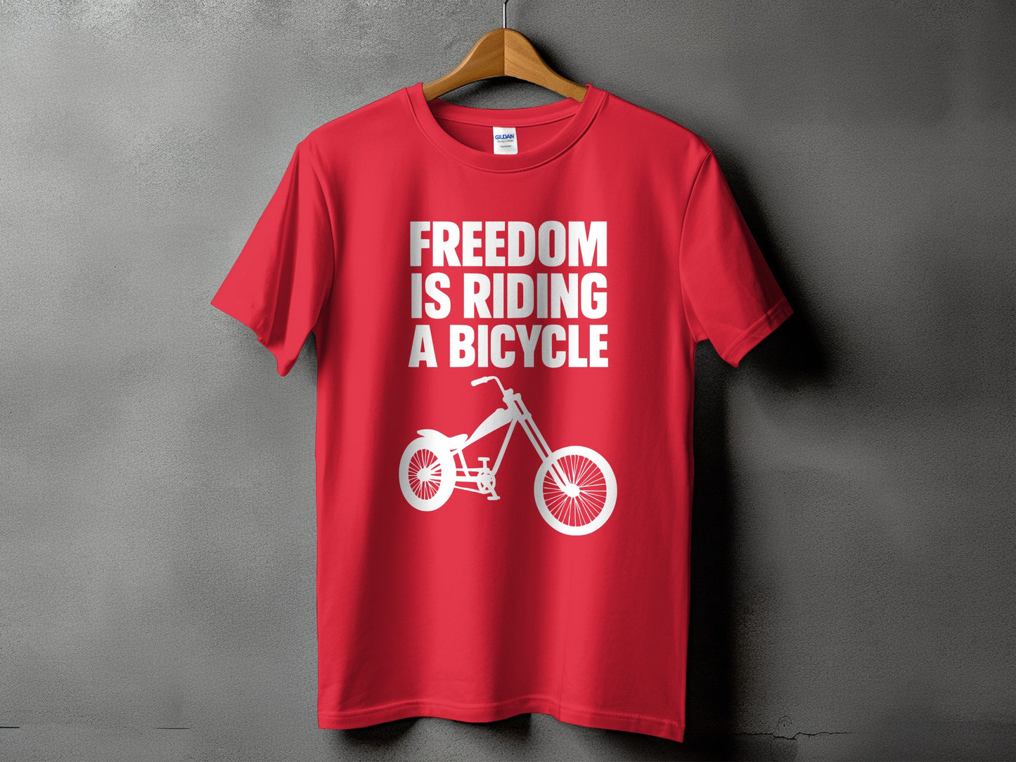 Freedom Is Riding A Bicycle Statement T-Shirt product type