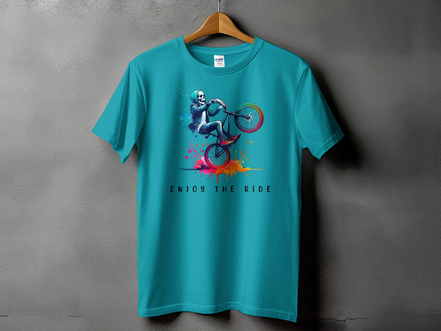 Enjoy The Ride Colorful Print Cycling T-Shirt product