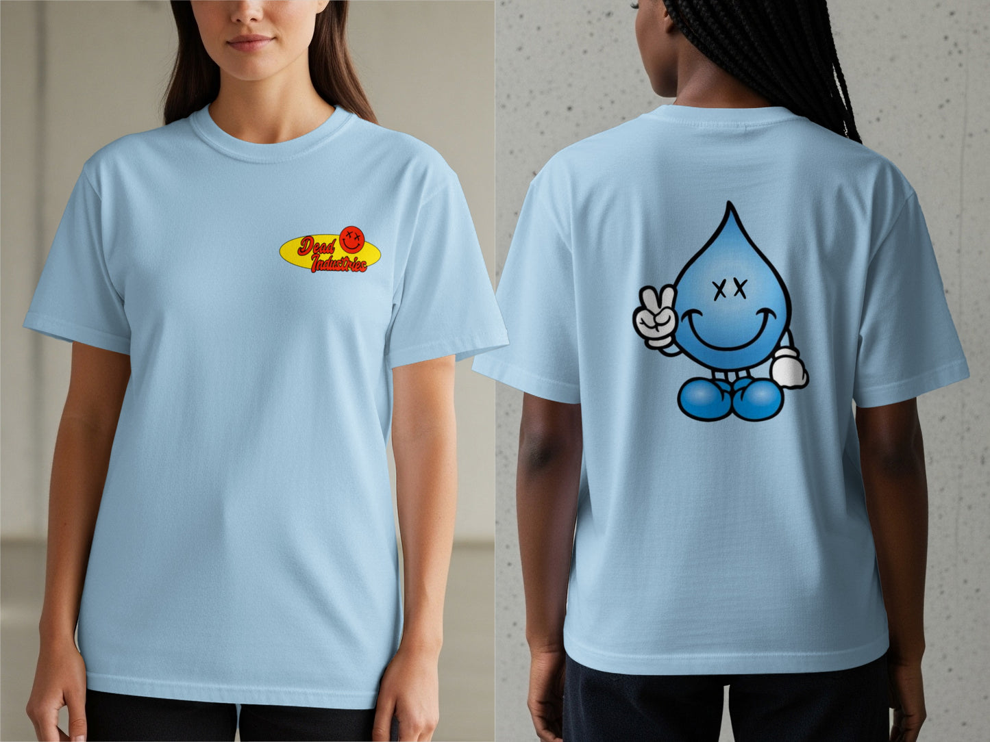 Cool graphic blue T-shirt with playful design product type