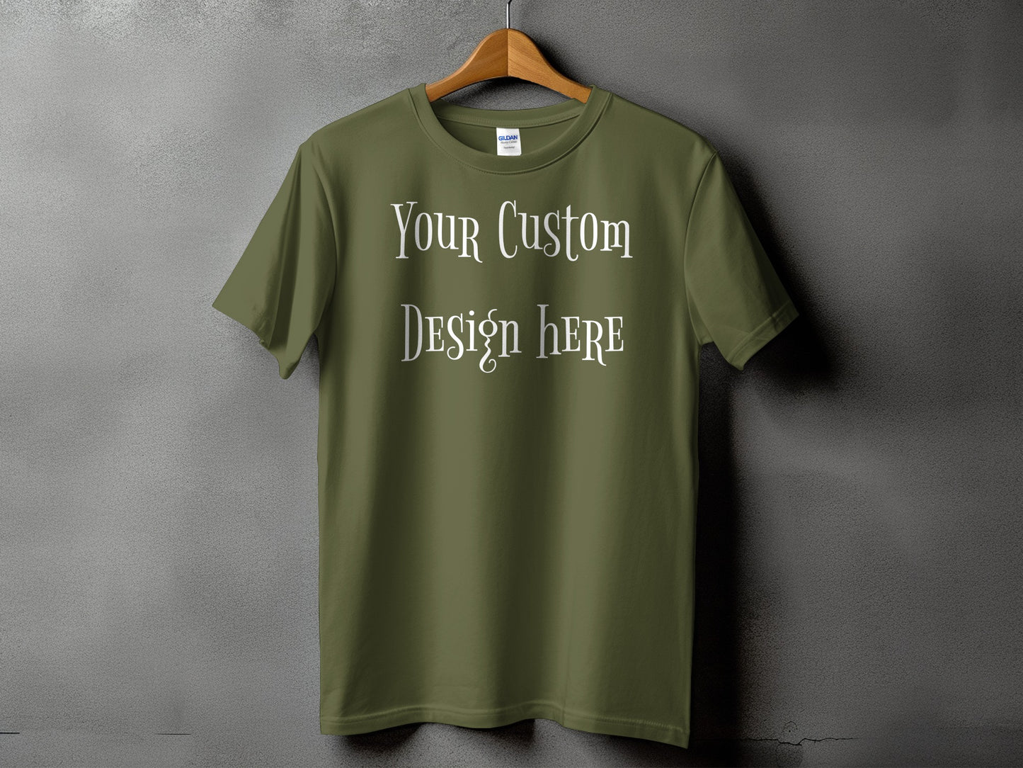 Customizable Olive Green T-Shirt Perfect Personalized Product
