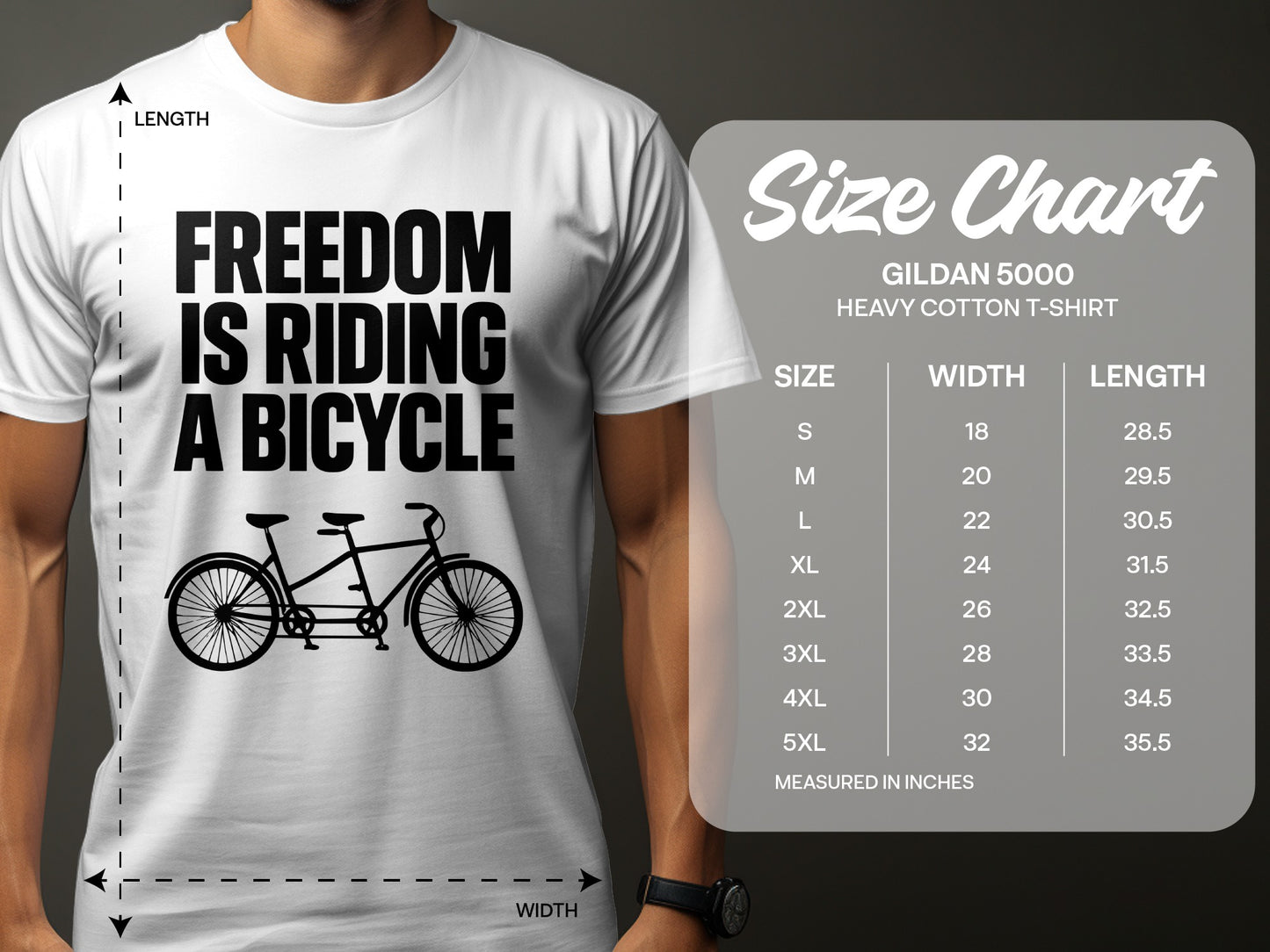 FREEDOM IS RIDING A BICYCLE T SHIRT product type