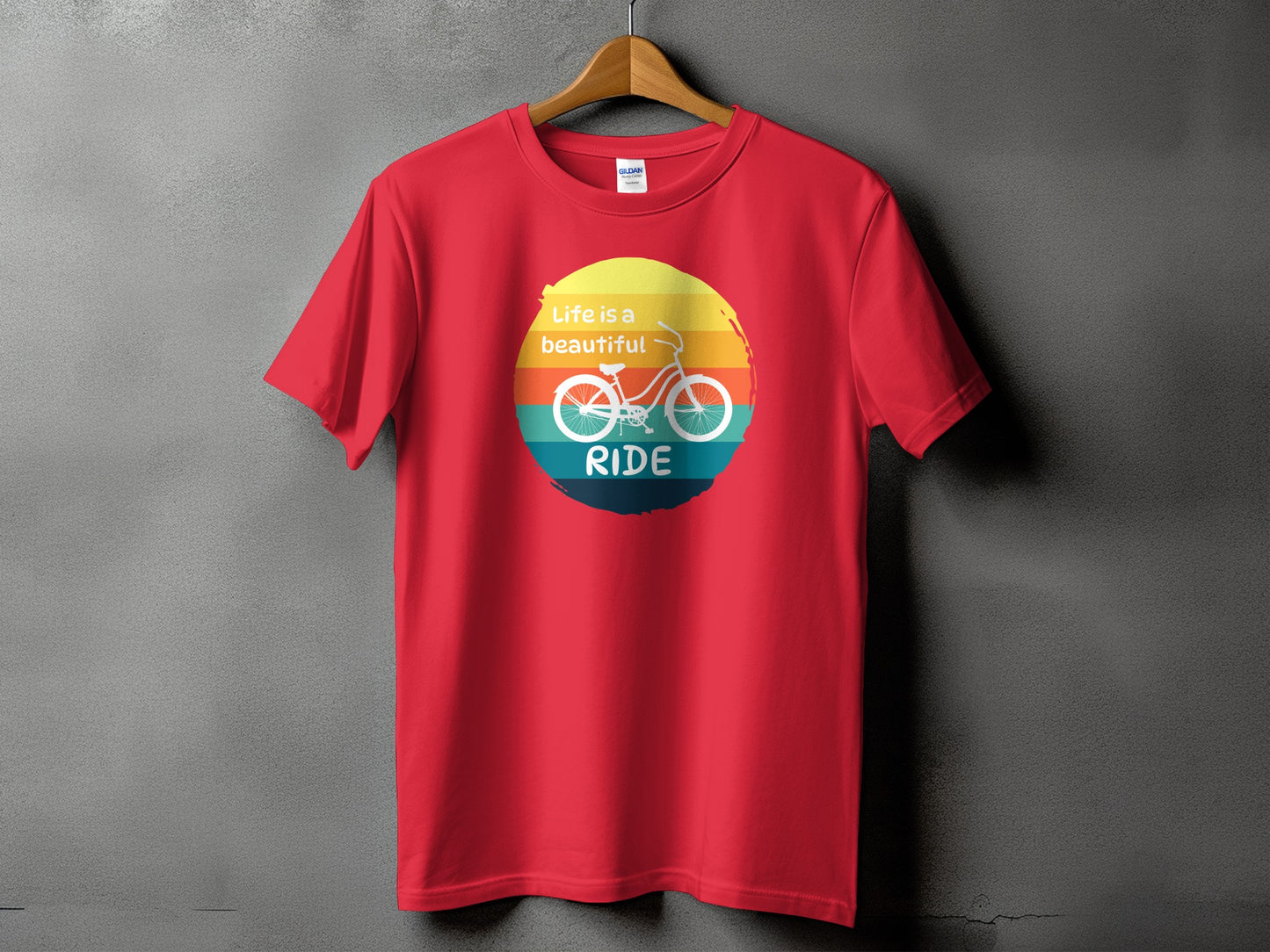 Life is a beautiful ride graphic tee product type