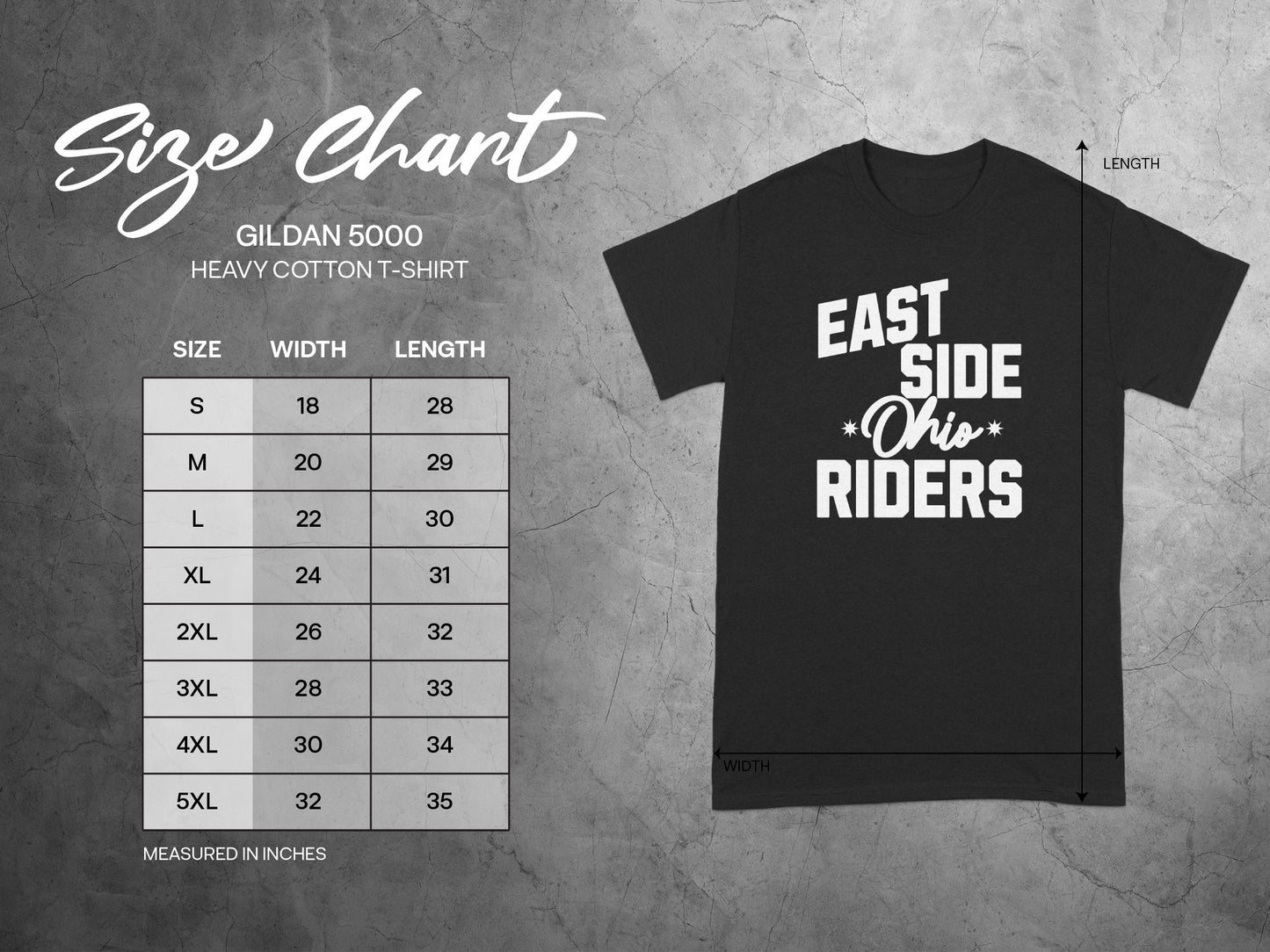 East Side Ohio Riders Custom Printed T-shirt product type