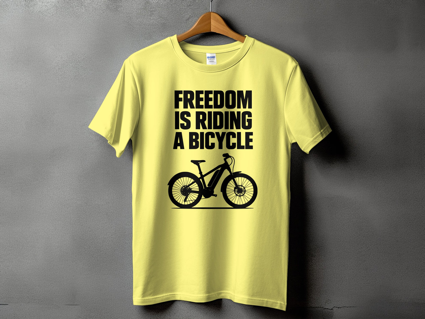 Freedom Is Riding A Bicycle Printed T-shirt product type
