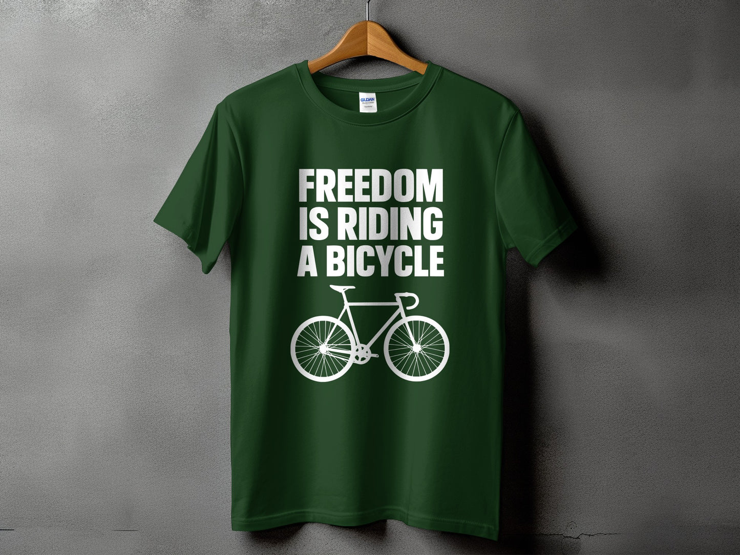 Freedom Is Riding A Bicycle Printed T-shirt product type