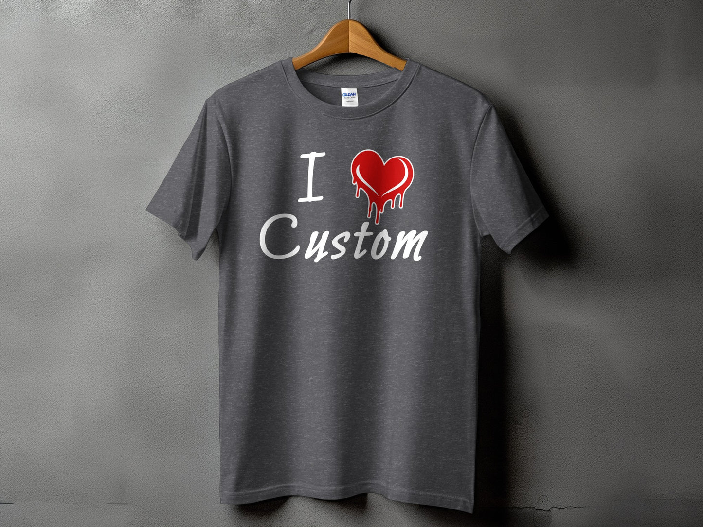 I Heart Custom Graphic Design T-Shirt product type