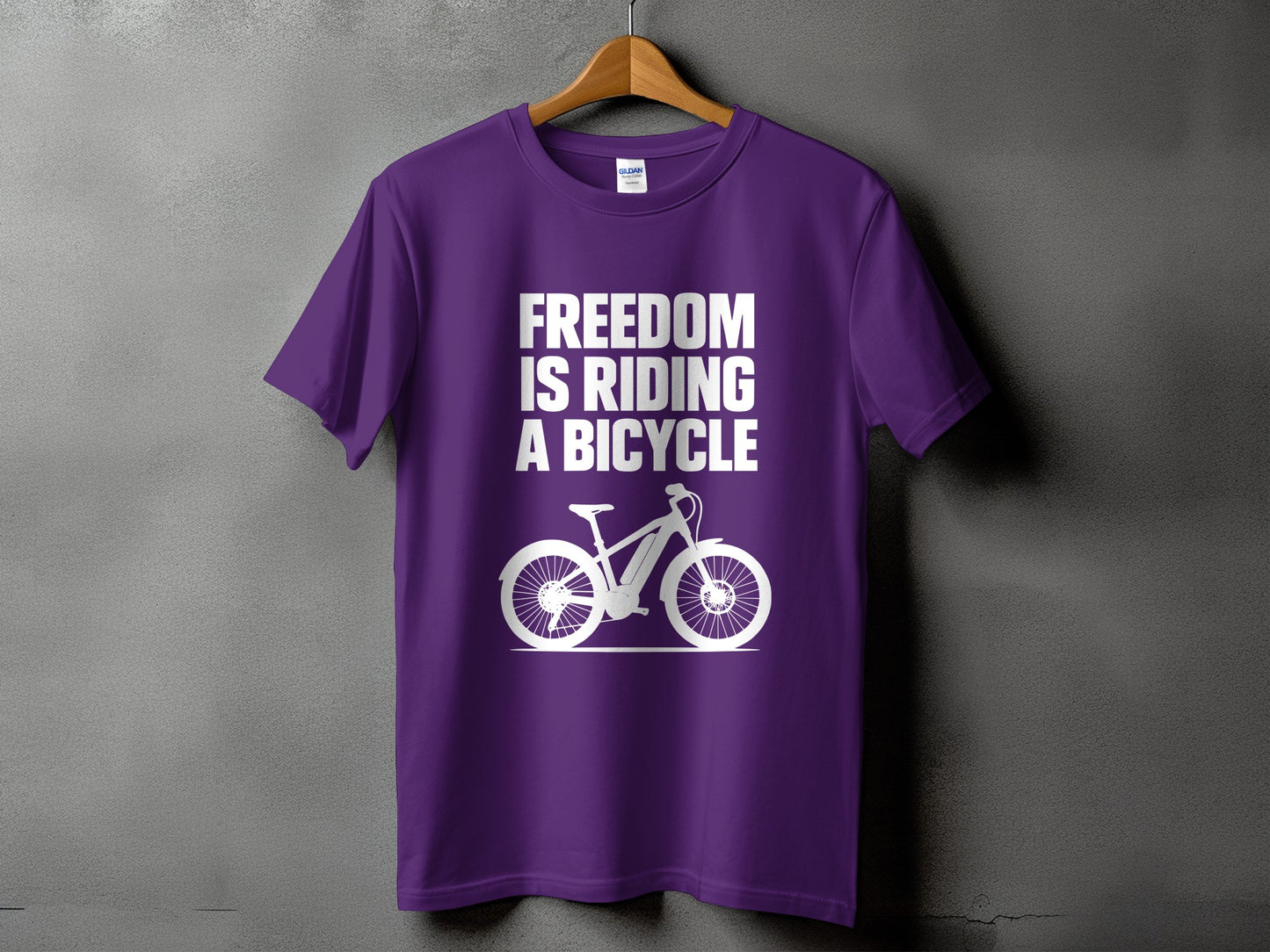 Freedom Is Riding A Bicycle Statement T-Shirt product type