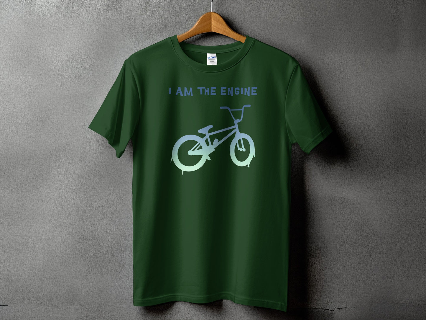 Bicycle Graphic Design I Am The Engine T Shirt product type