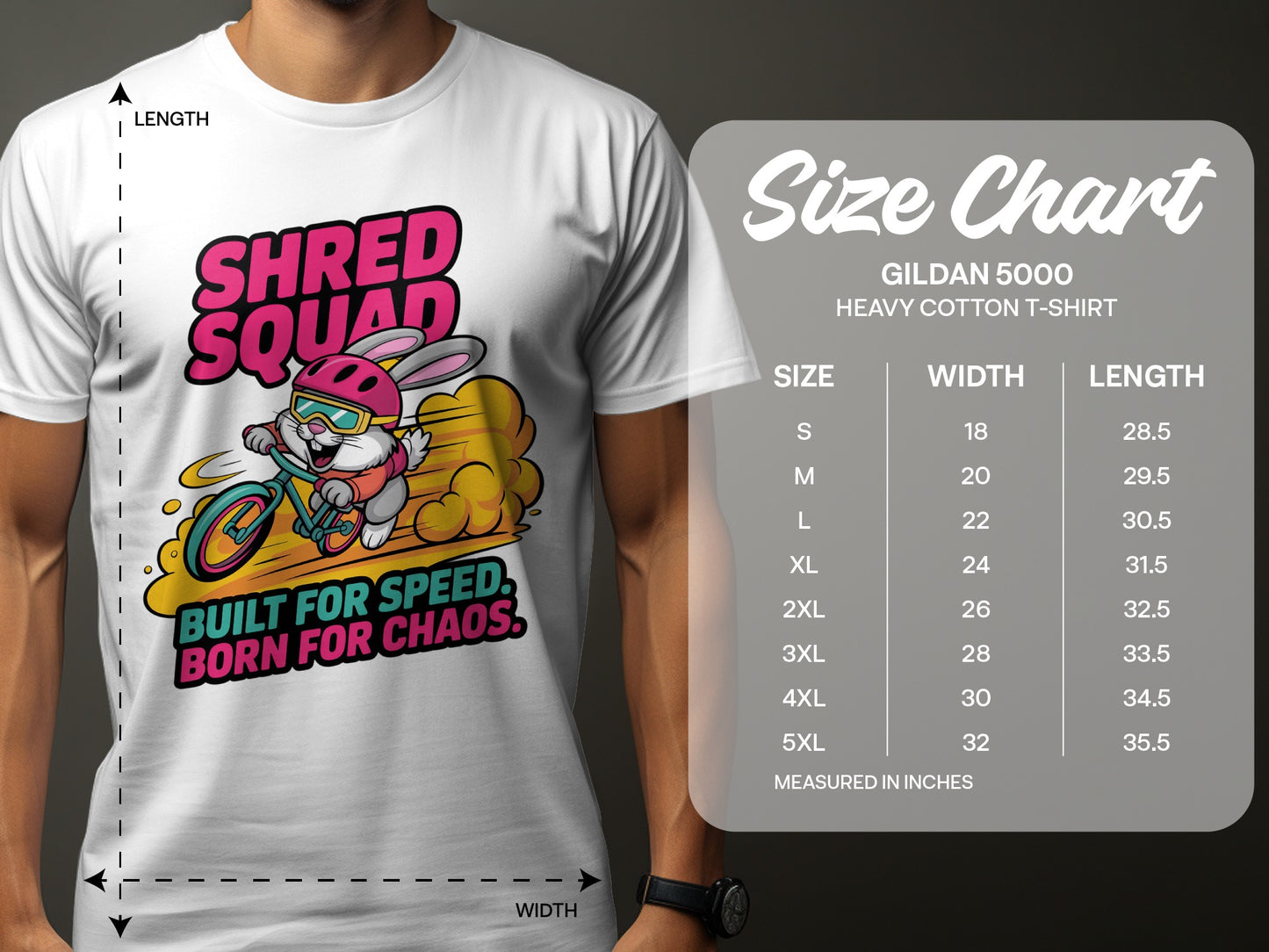 Shred Squad Bunny Built For Speed Heavy Cotton T-shirt