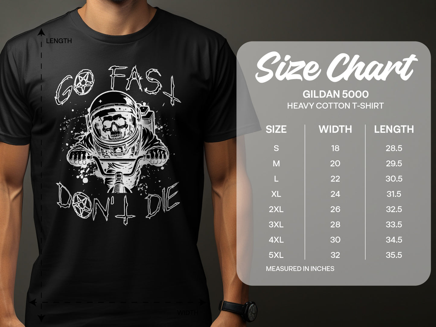 Go Fast Don't Die Gildan 5000 Heavy Cotton T-shirt product