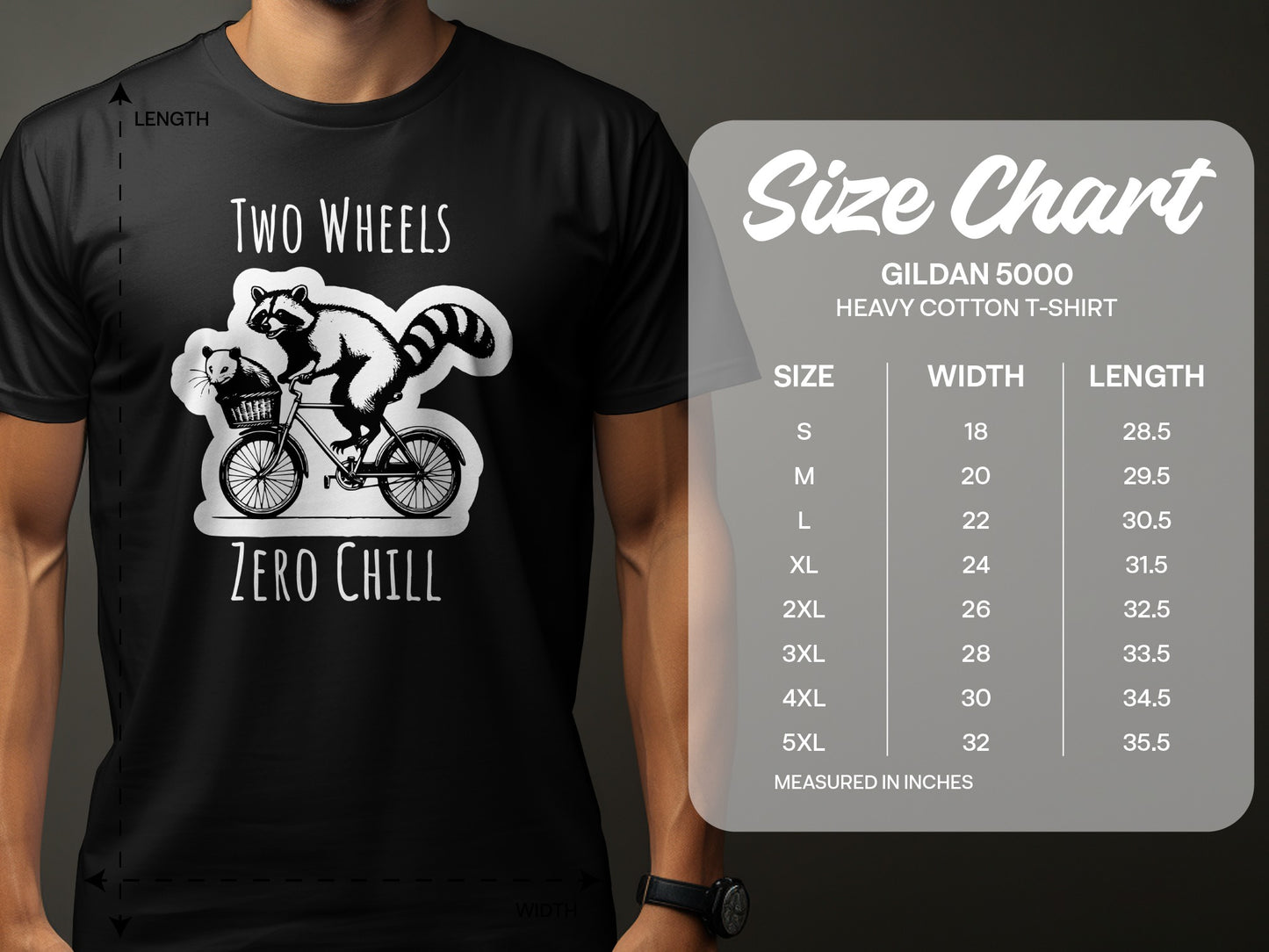 Two Wheels Zero Chill Biking T-Shirt Product