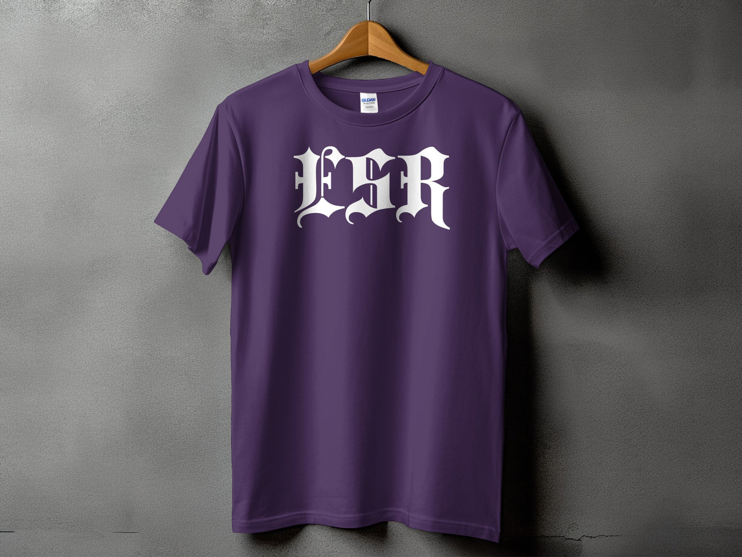 Bold Gothic Font Design Purple T-Shirt product