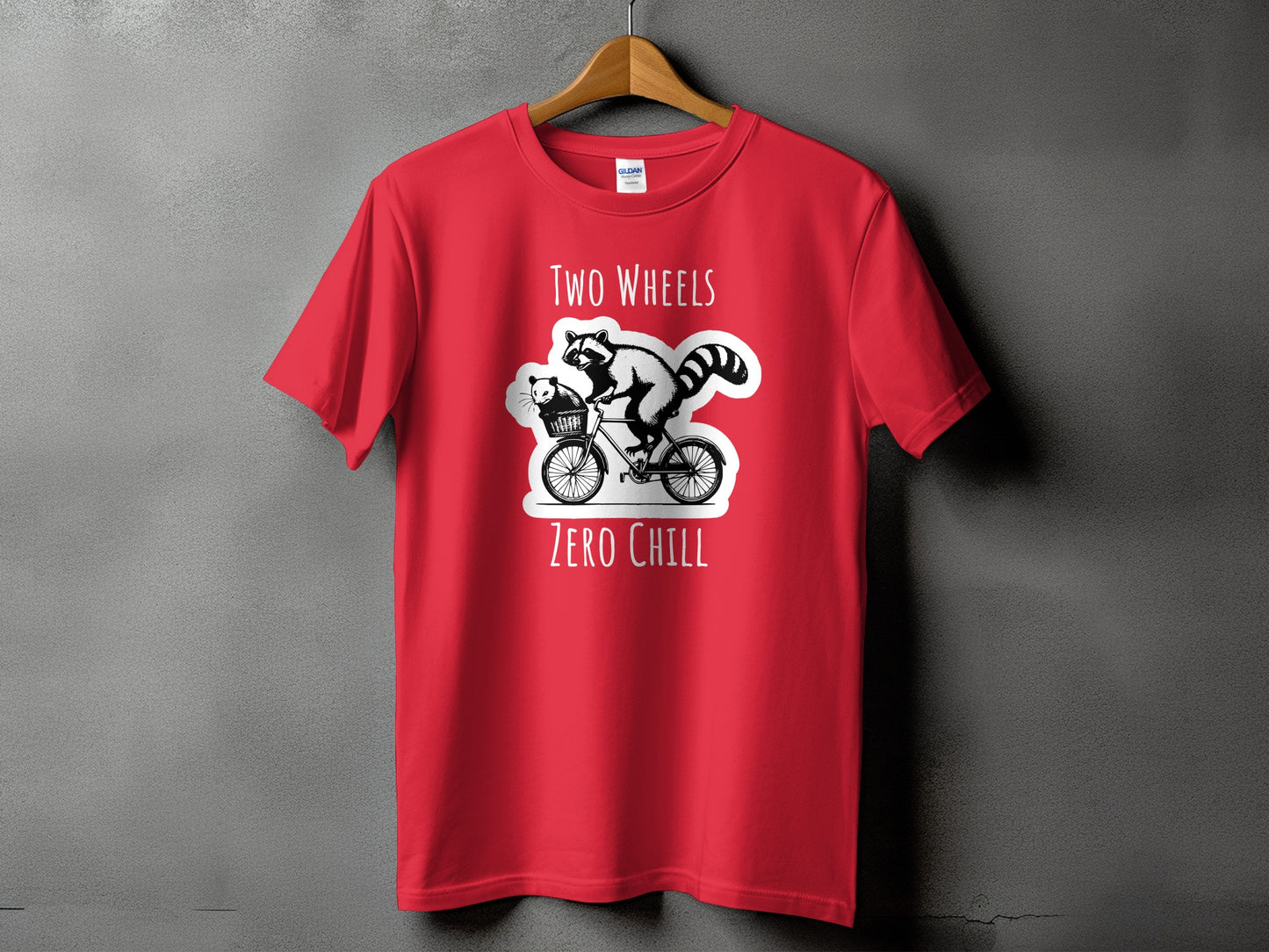 Two Wheels Zero Chill Funny Graphic T-Shirt product type