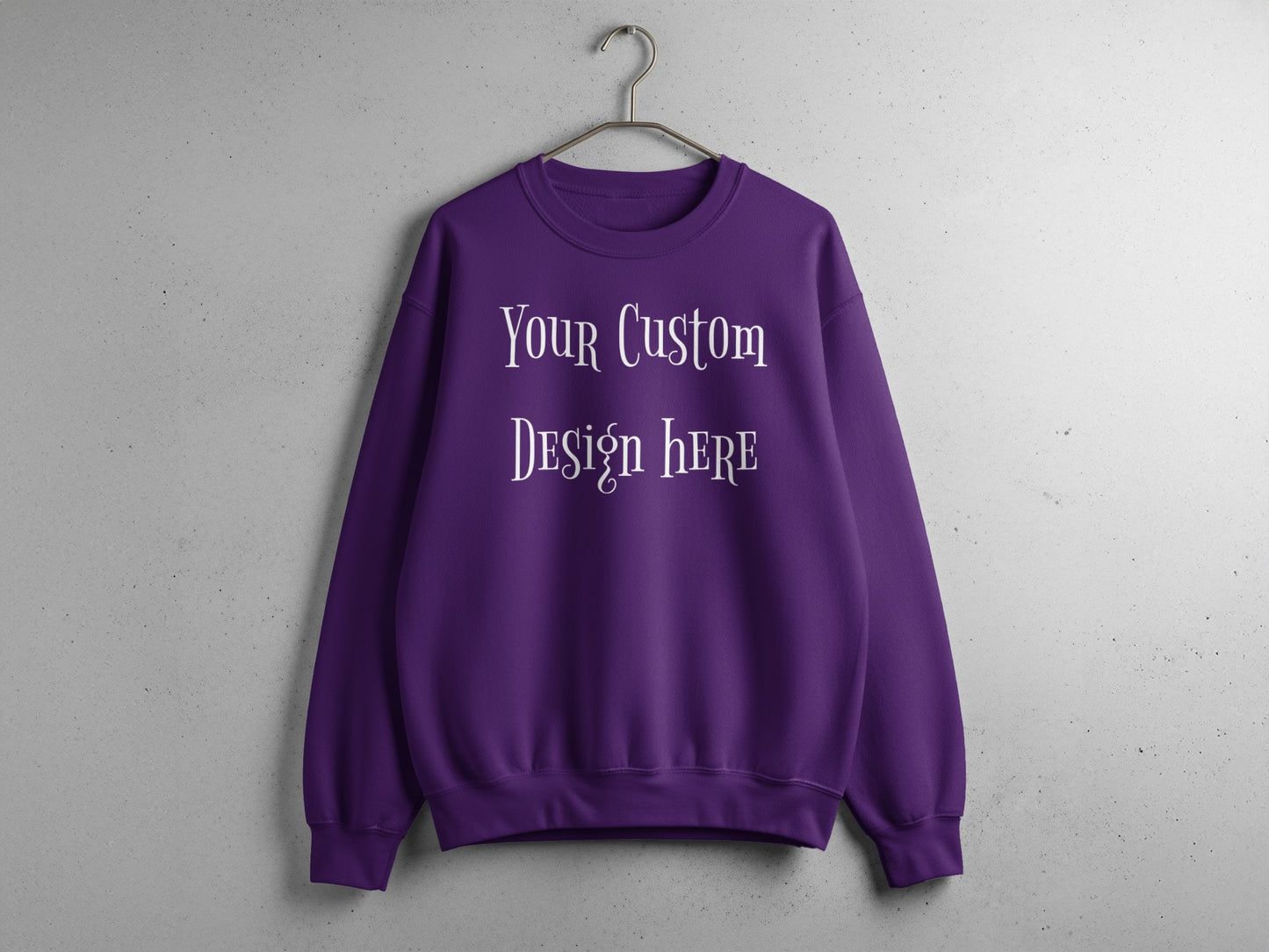 Your Custom Design Here Purple Sweatshirt product