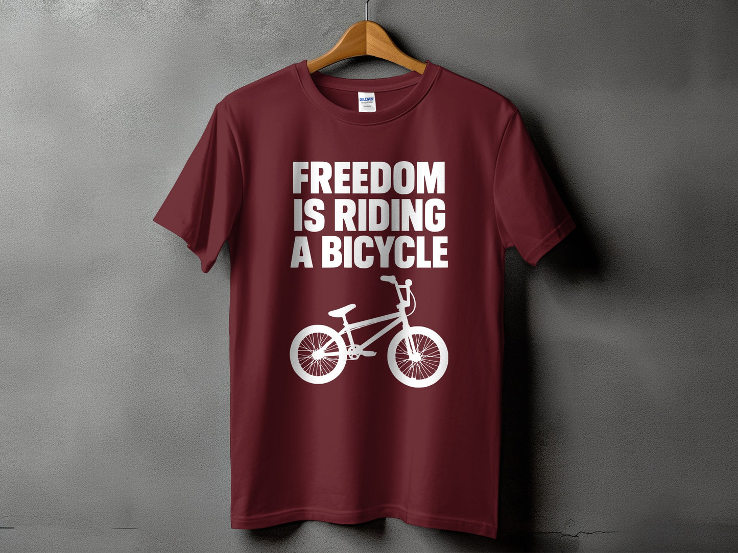 Freedom Is Riding A Bicycle Casual Tee Shirt product type