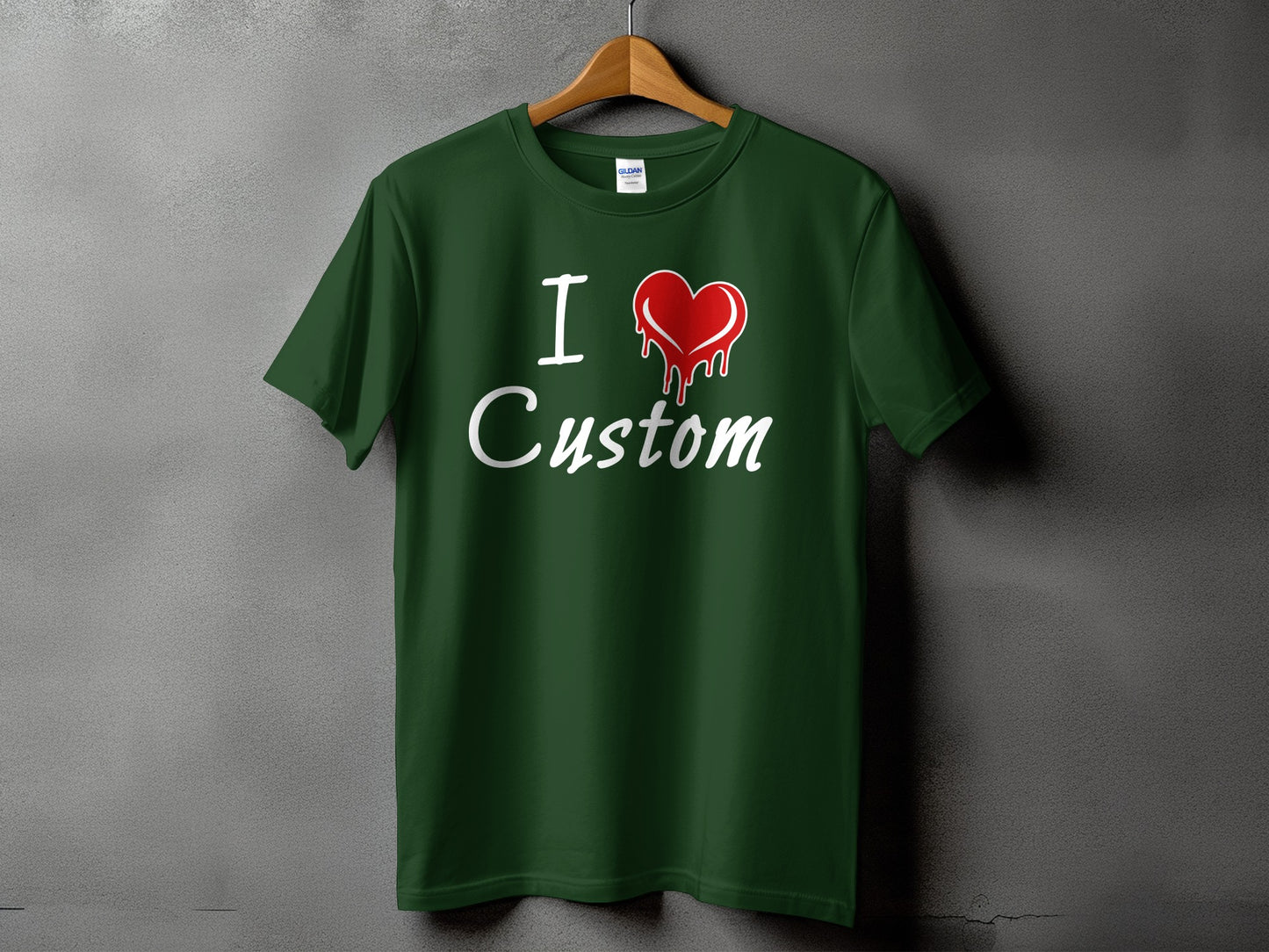 I Love Custom Text Heart Graphic Tee Shirt product