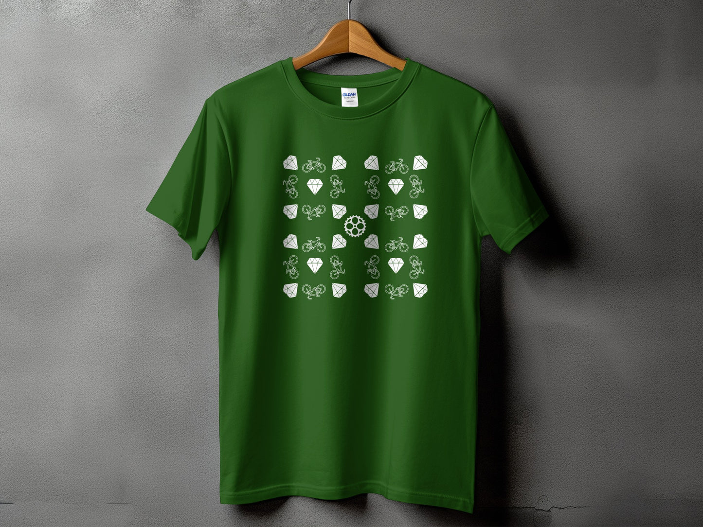 Eco Friendly Cycling Themed Green T-Shirt product