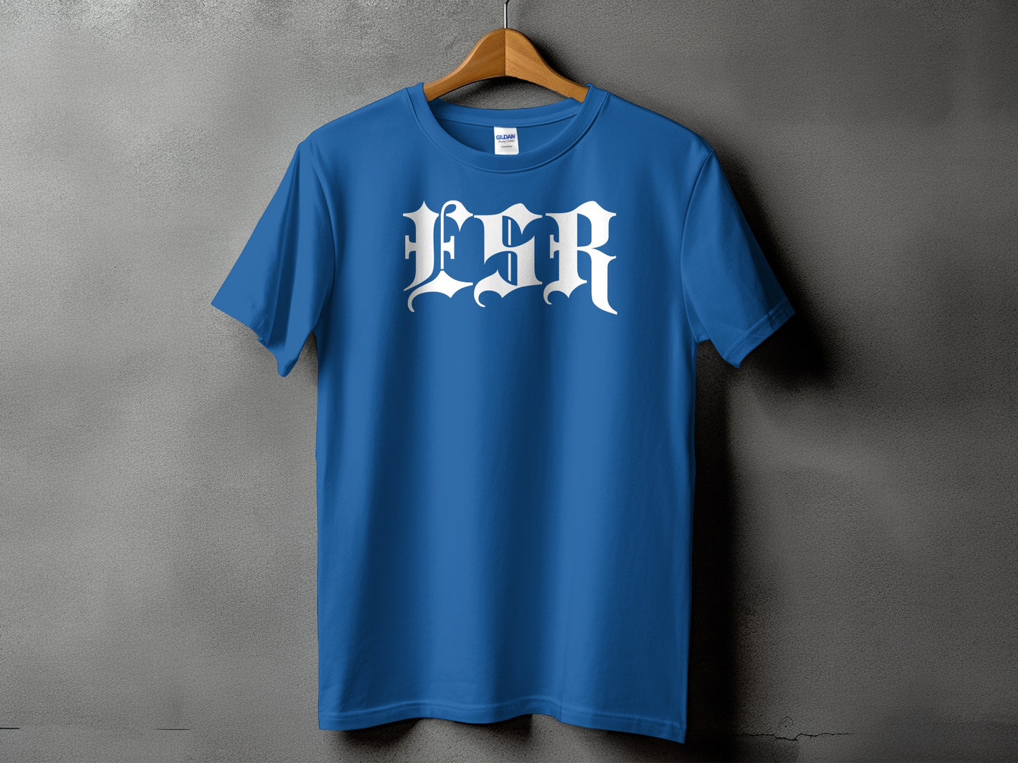 LSR White Graphic on Blue T-Shirt Casual Wear product type