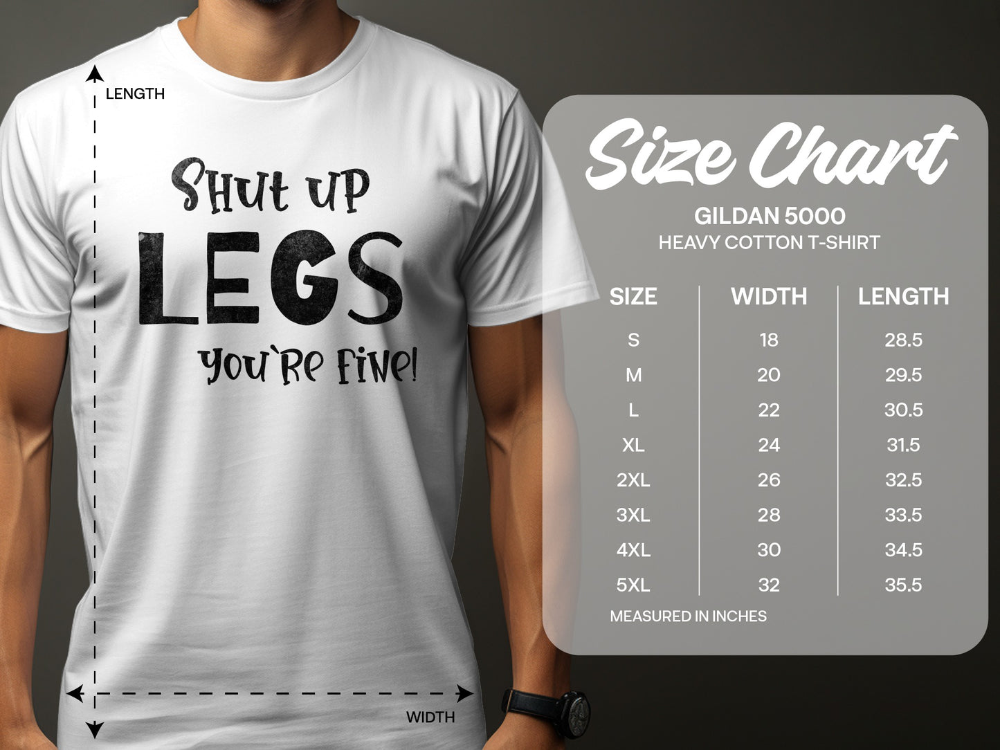Shut Up Legs You're Five White T Shirt product type