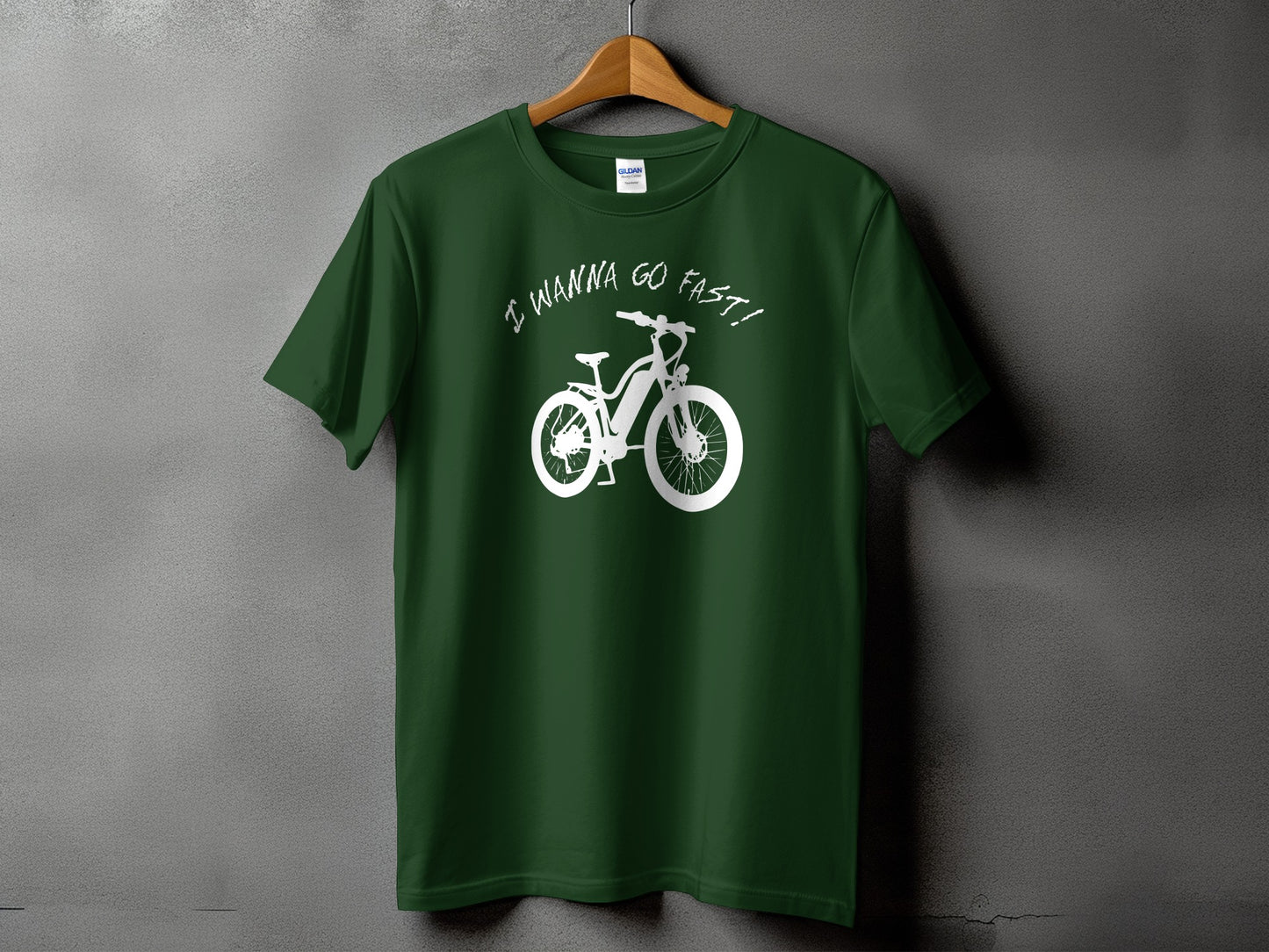 I Wanna Go Fast Bicycle Print T-shirt product type
