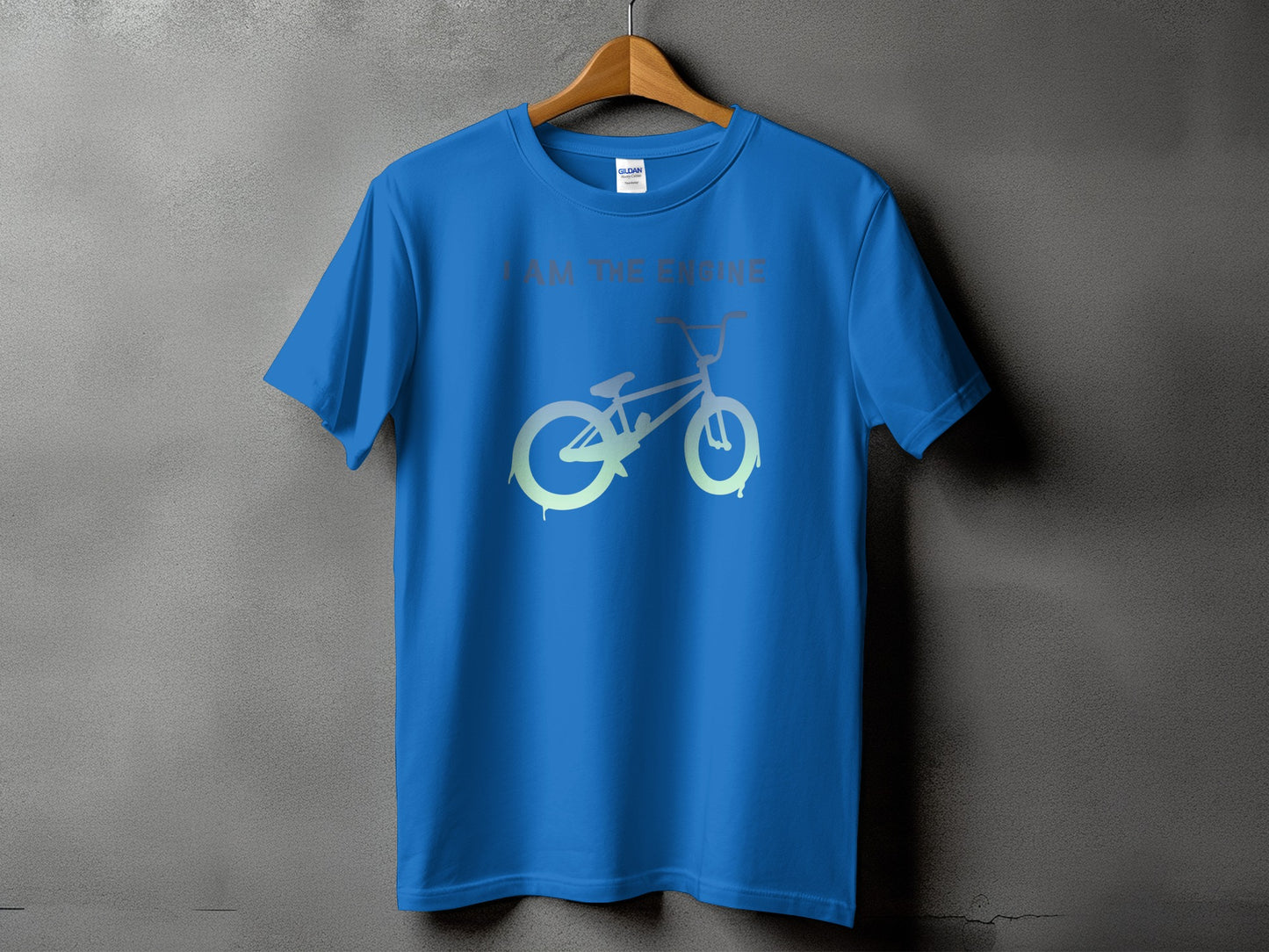 I Am The Engine Bicycle Print Design T-Shirt product type