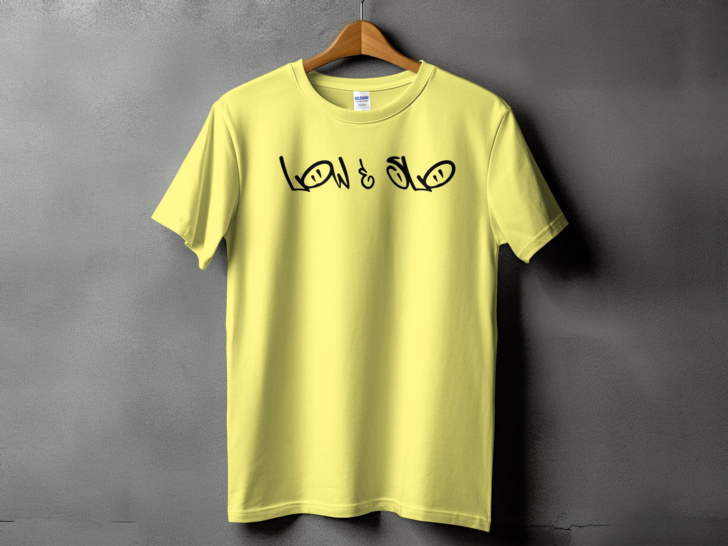 Unique Low & Slo Graphic Design Yellow T-shirt product