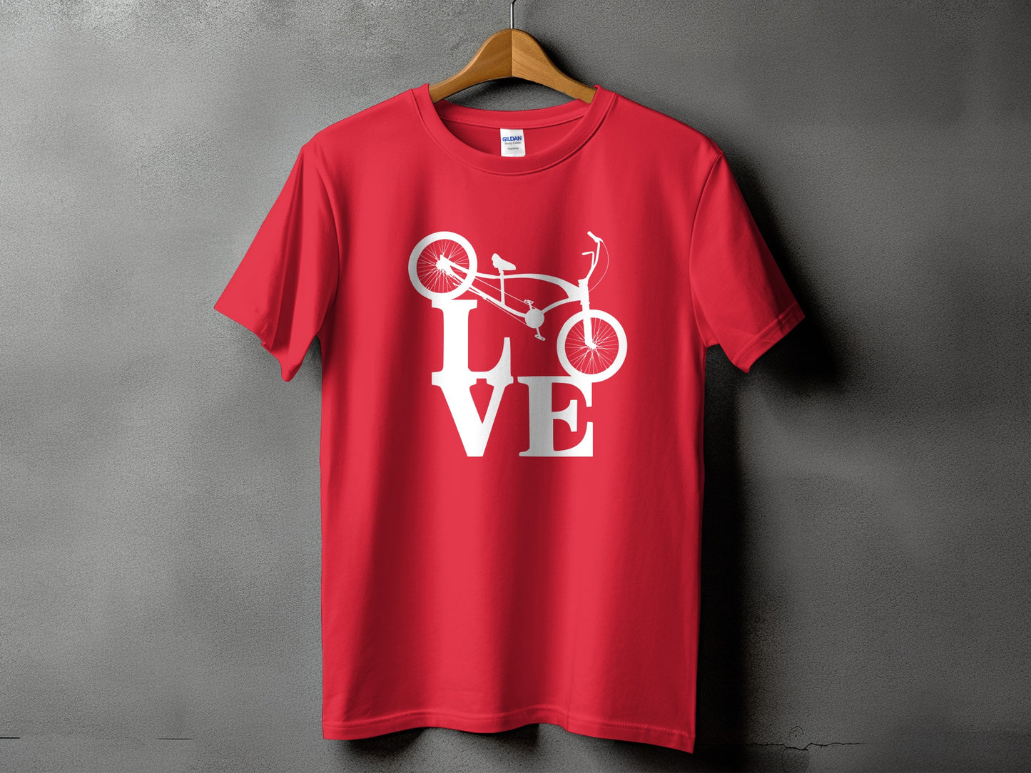Love Bicycle Graphic Red T-Shirt Casual Wear product type