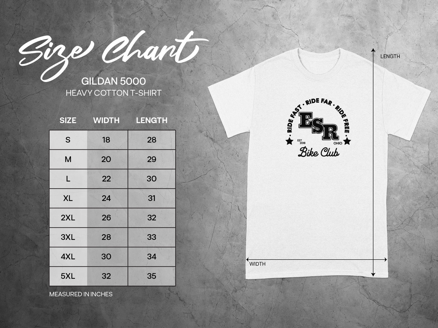 Ride Fast Ride Far Bike Club Gildan 5000 T-Shirt product type