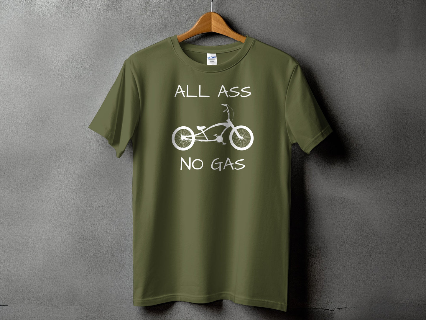 All Ass No Gas Bicycle Graphic T-Shirt product type