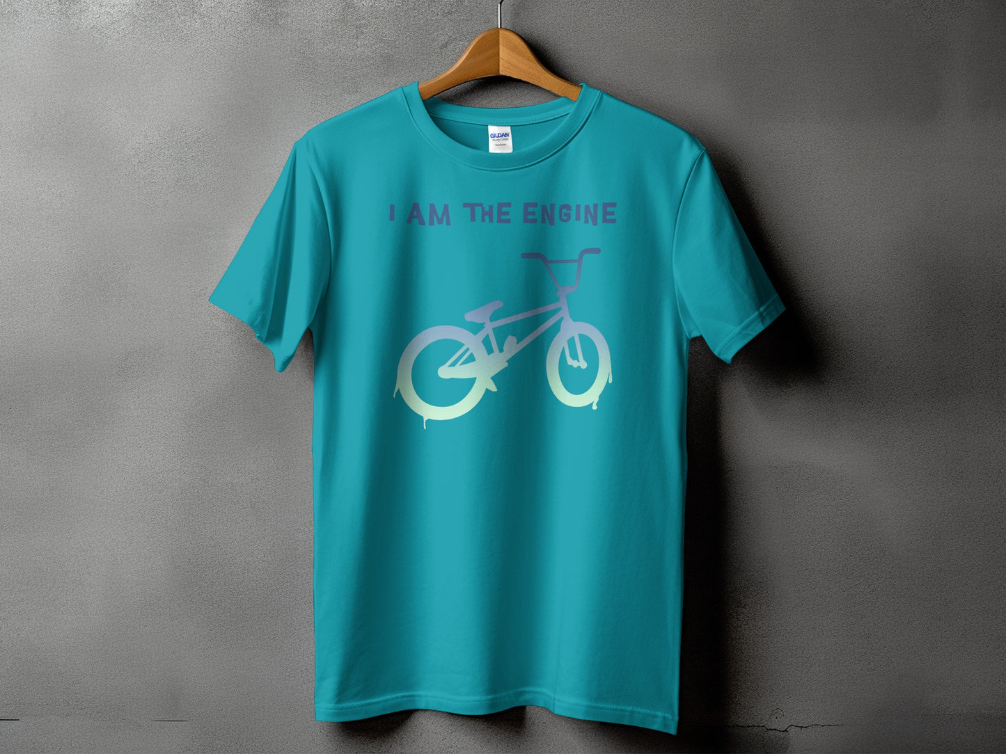 I Am The Engine Bicycle Graphic Teal T-Shirt product