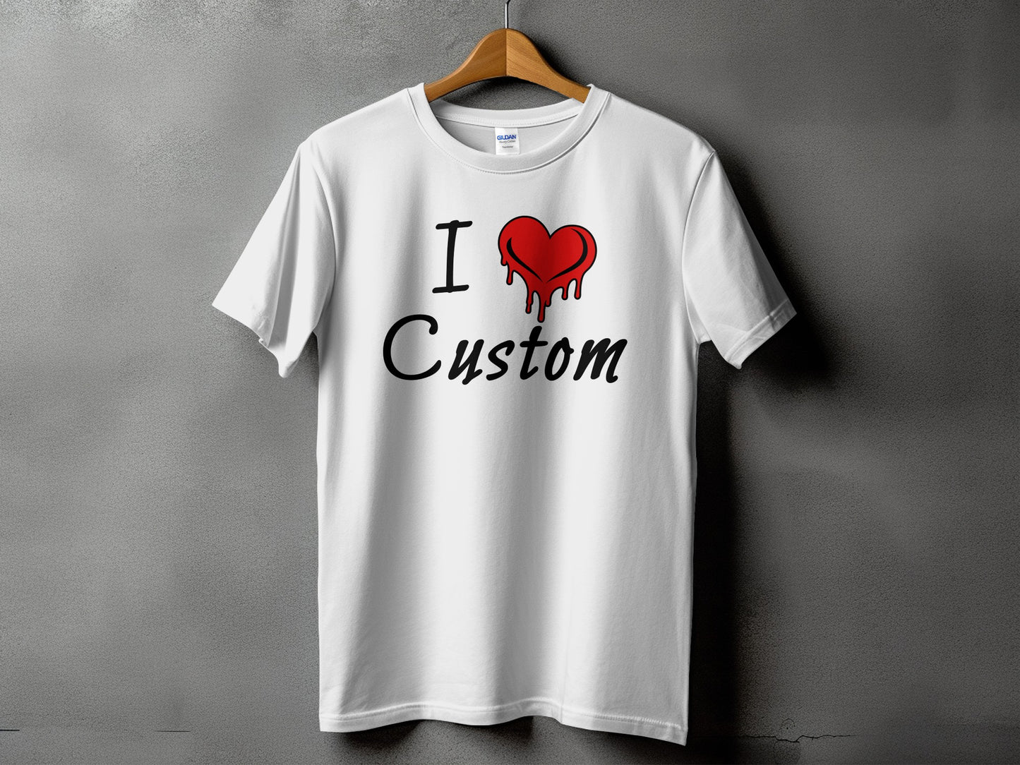 I Love Custom Dripping Heart Design T-shirt product