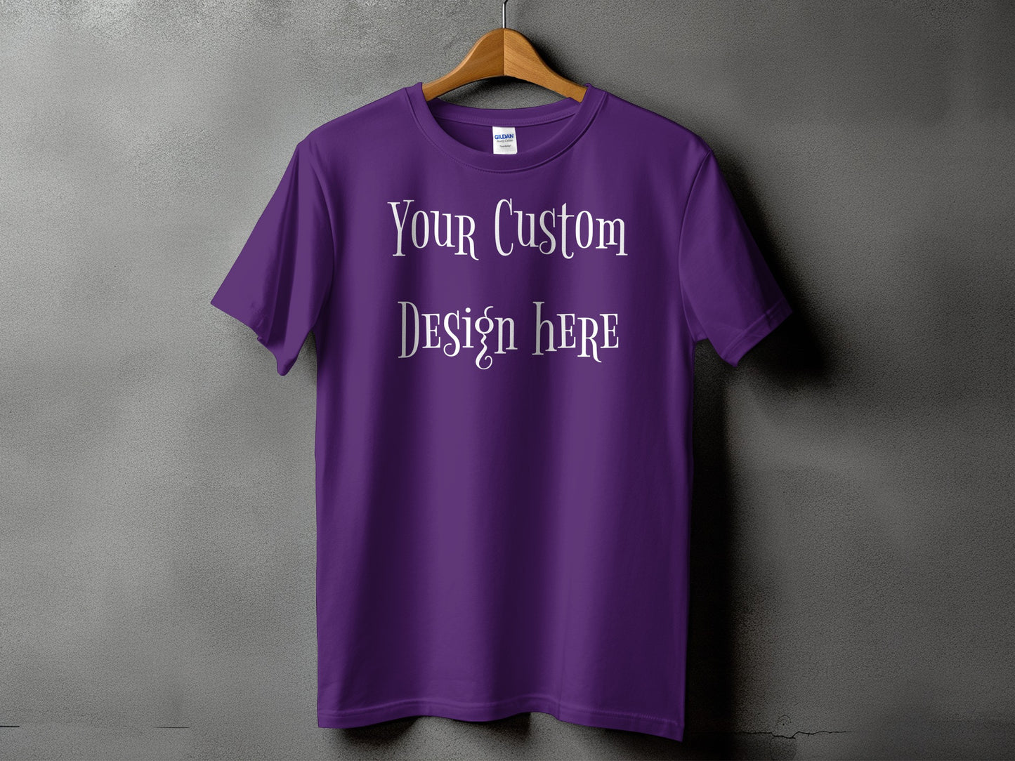 Personalized Purple T-shirt Customizable Design Product Type