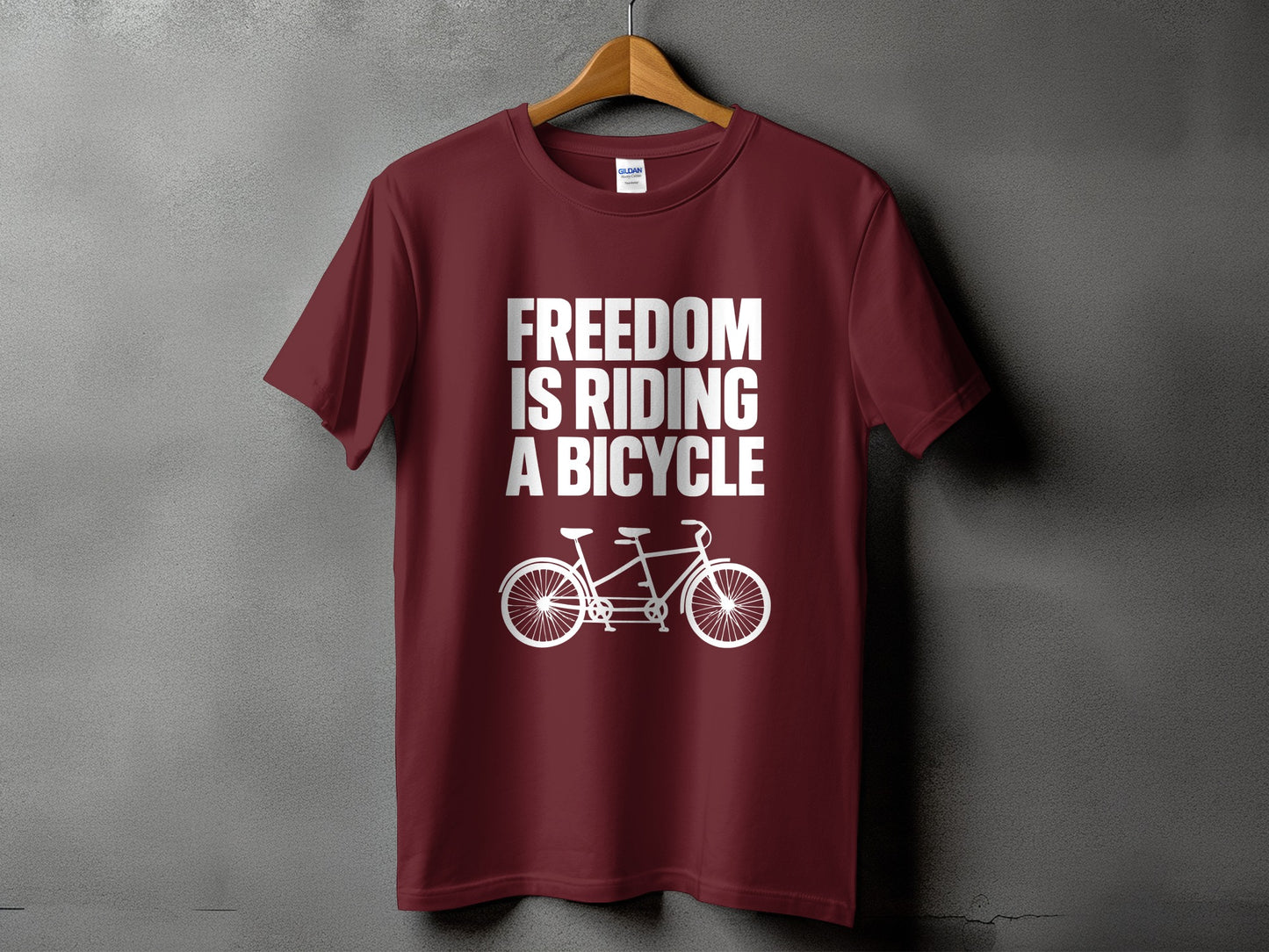 Freedom Is Riding a Bicycle Graphic T-Shirt product type