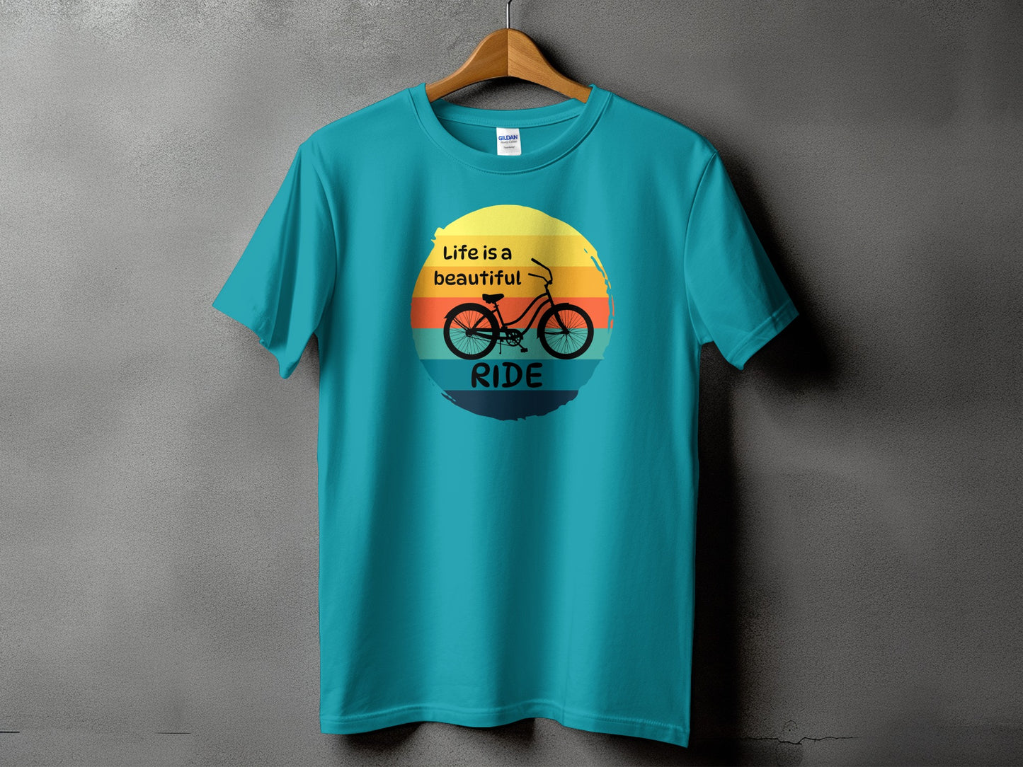 Life is a beautiful ride bicycle themed t shirt product