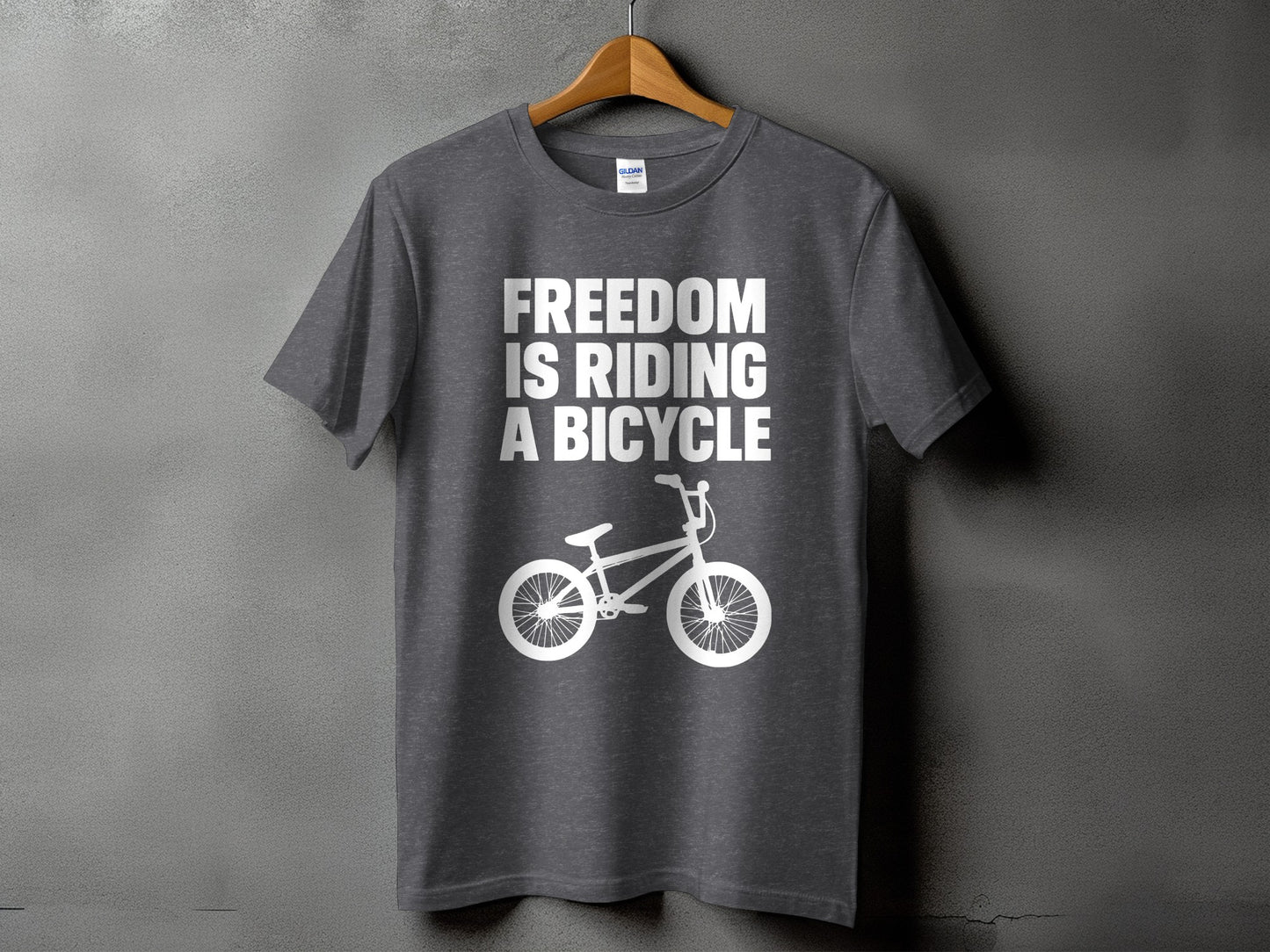 Freedom Is Riding A Bicycle Printed T-Shirt product