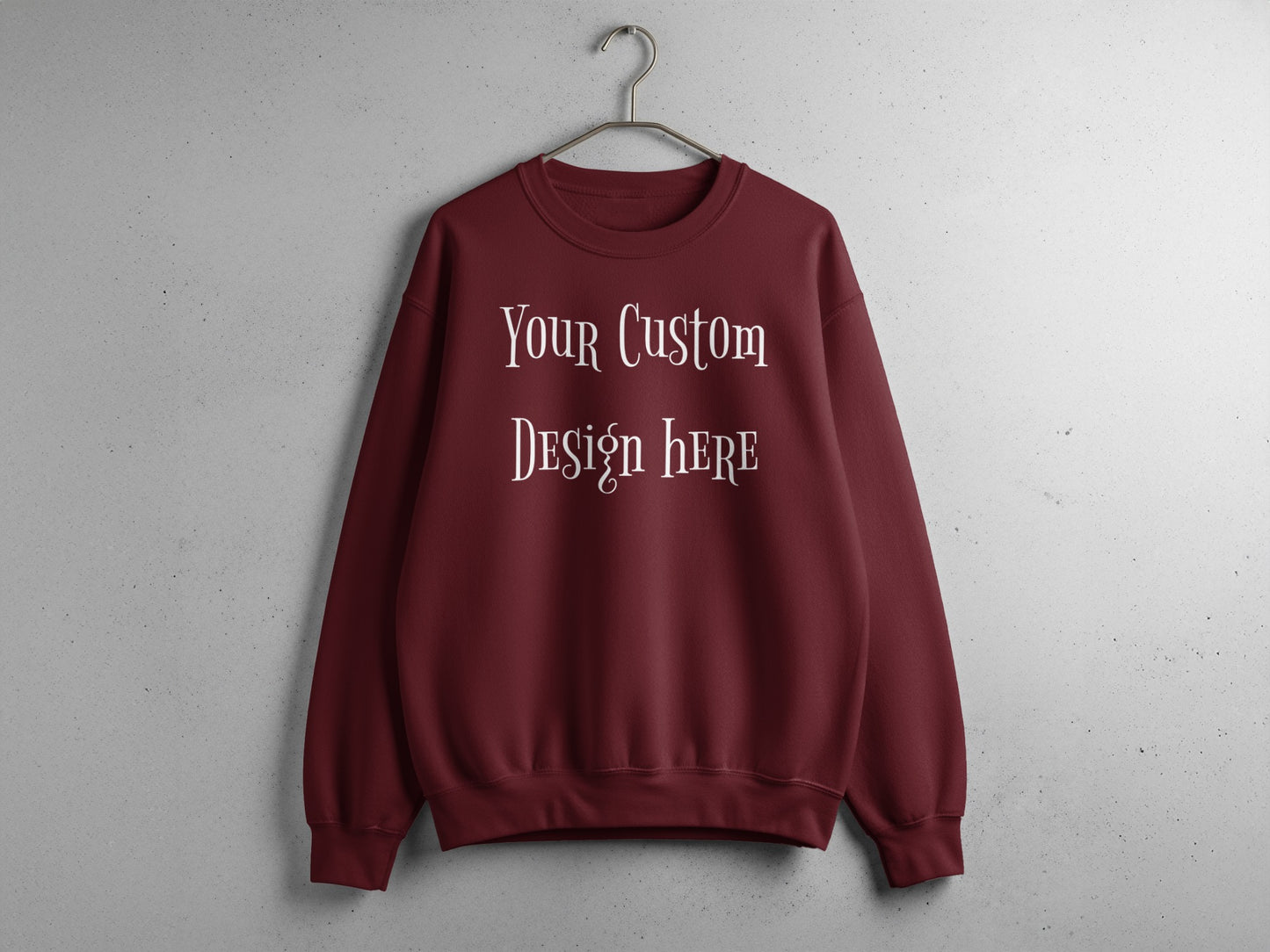 Custom Design Personalization Maroon Sweater product type