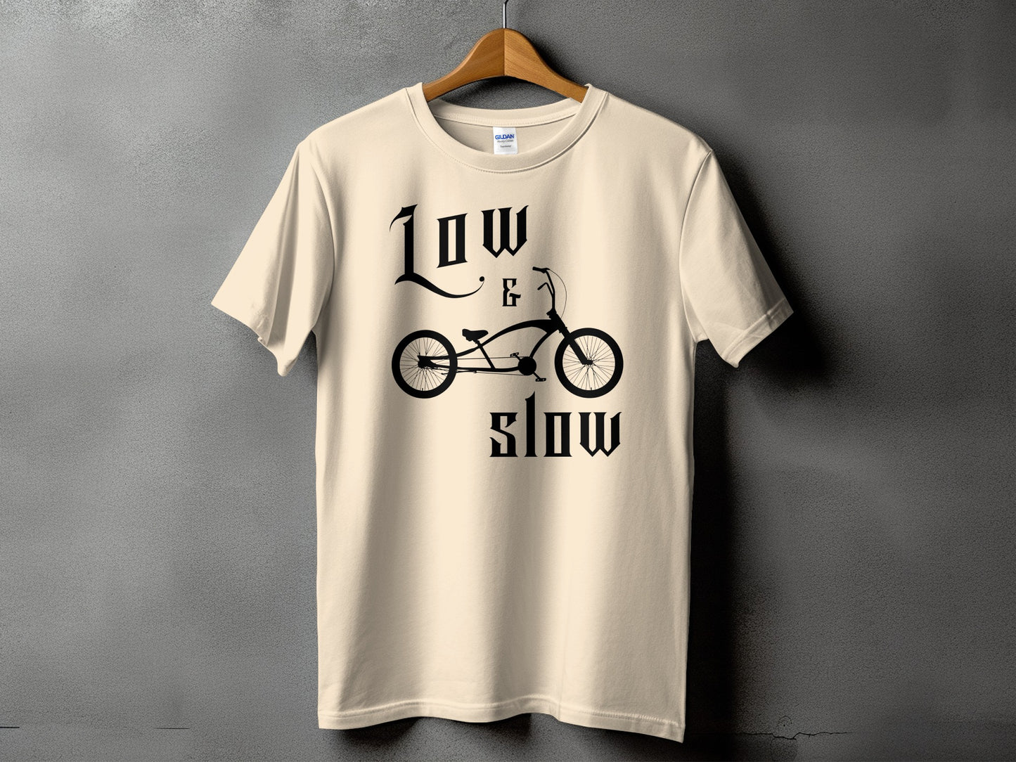 Low and slow graphic bicycle t-shirt product type