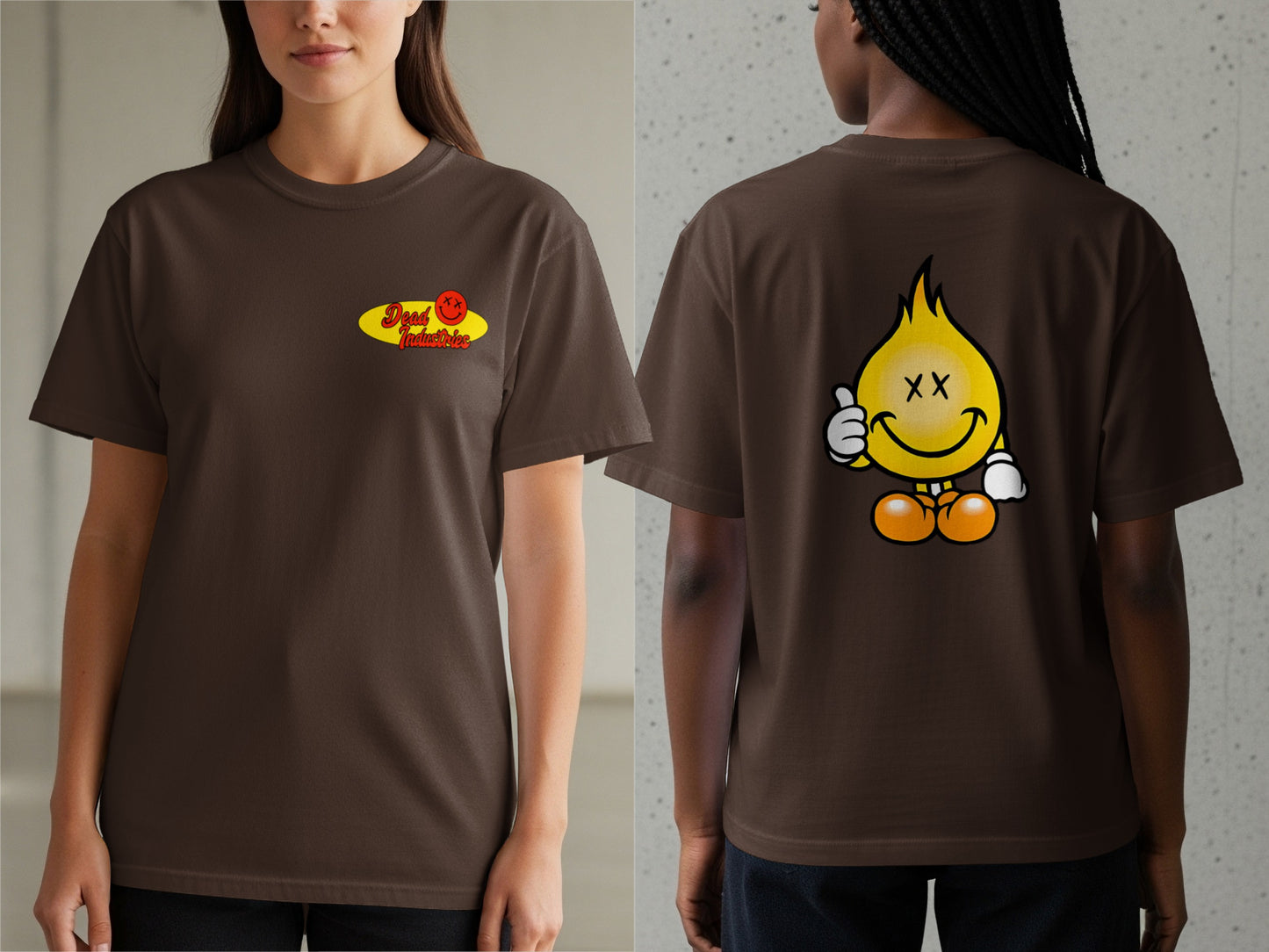 Smiling Flame and Logo Printed Graphic Tee product