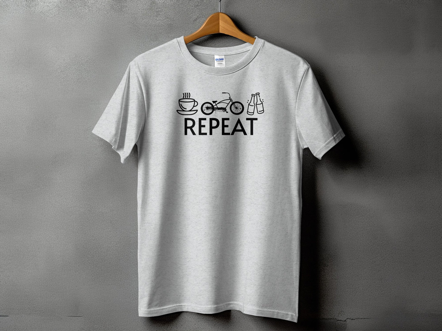Cafe Cycling Repeat Graphic Tee Shirt product type