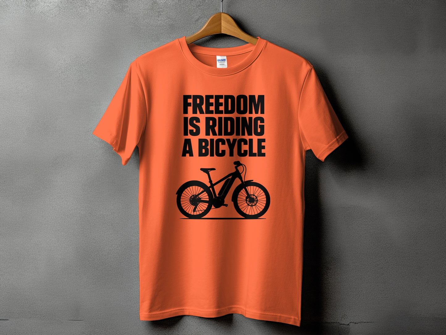 Freedom Is Riding A Bicycle Print T-Shirt product