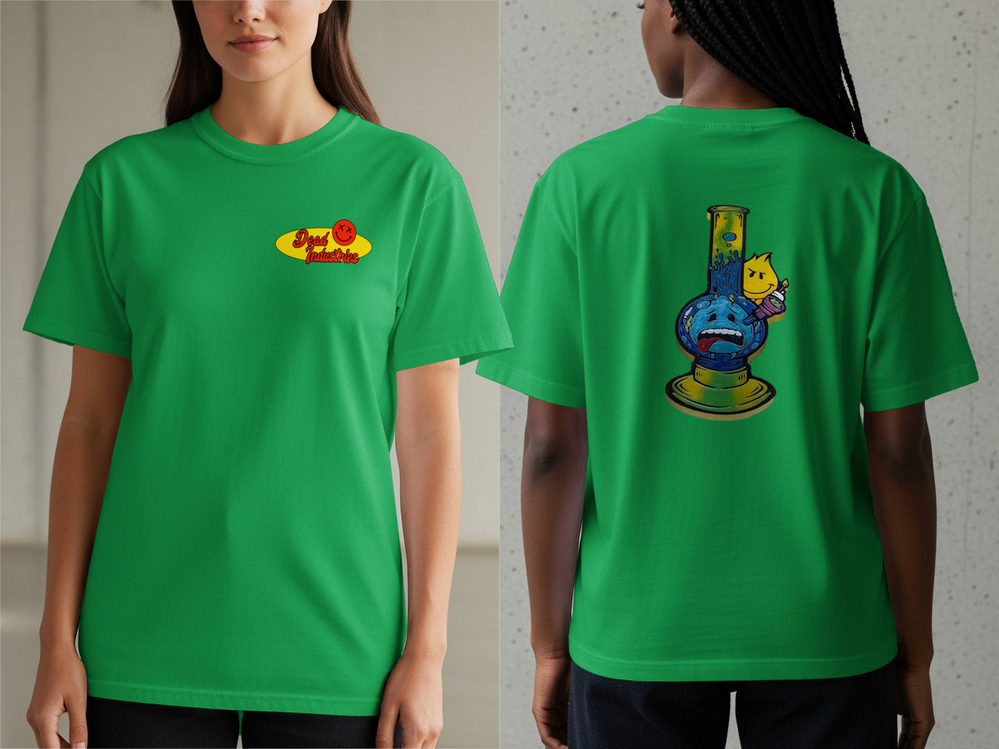 Stay Blasted Design on Green T-Shirt Product