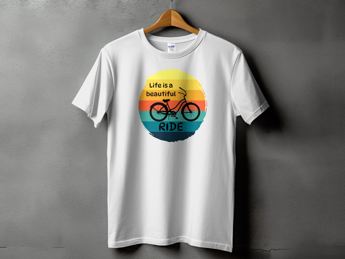 Life is a Beautiful Ride Bicycle Graphic T-Shirt product