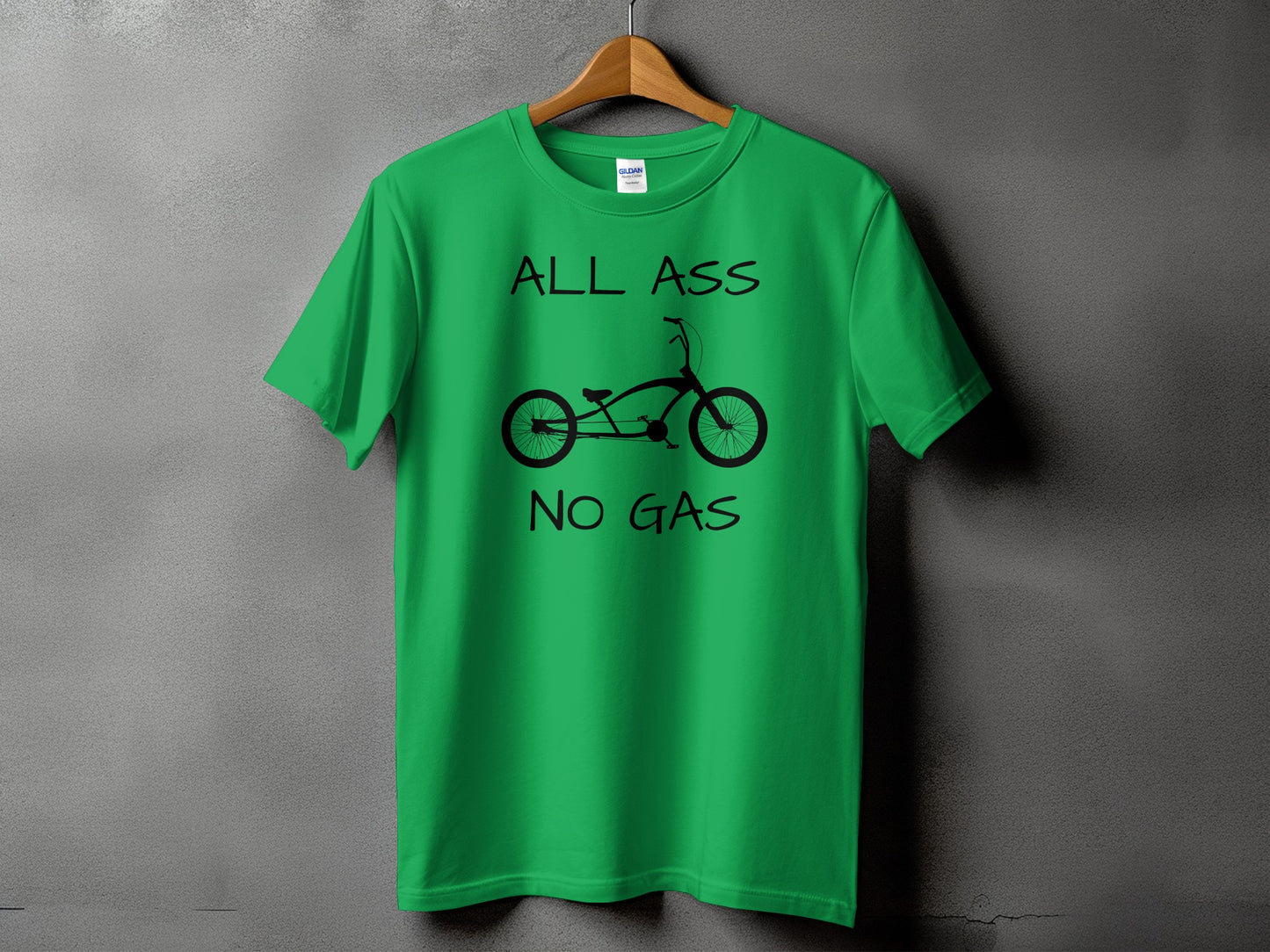 All Ass No Gas Bicycle Graphic T-Shirt product type