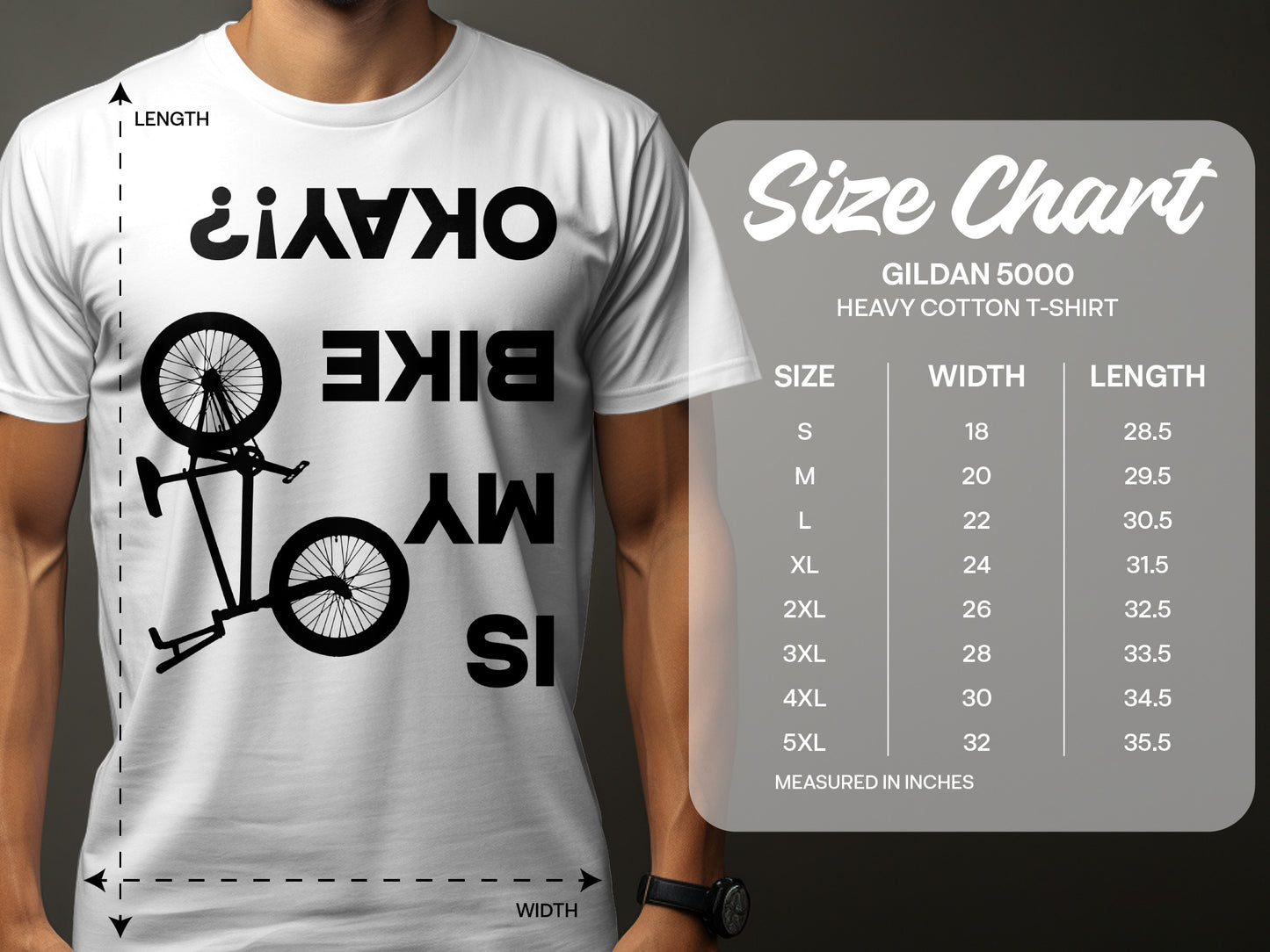Is My Bike Okay Funny Printed Graphic T-shirt product