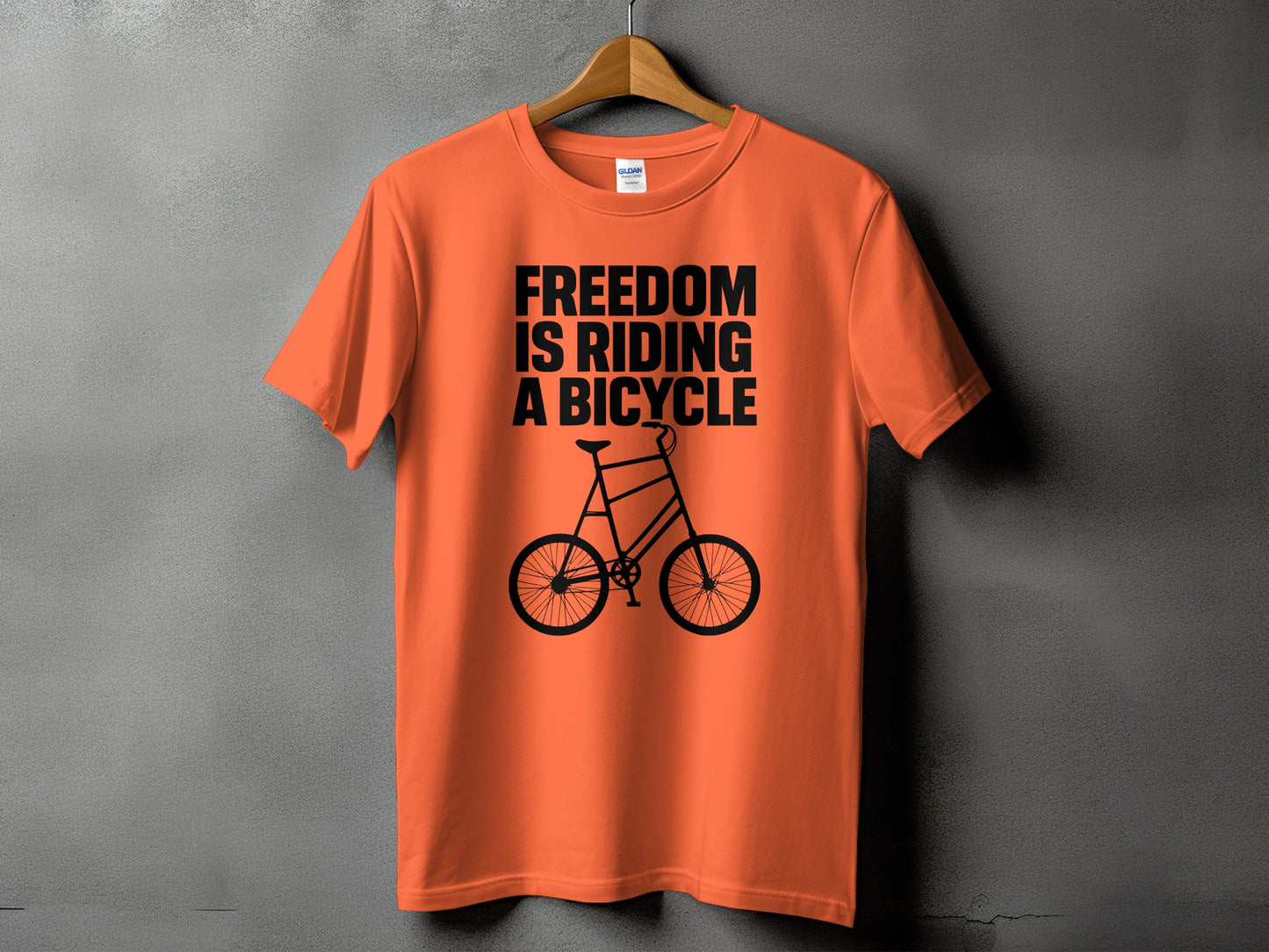 Freedom Is Riding A Bicycle Graphic T-Shirt product type