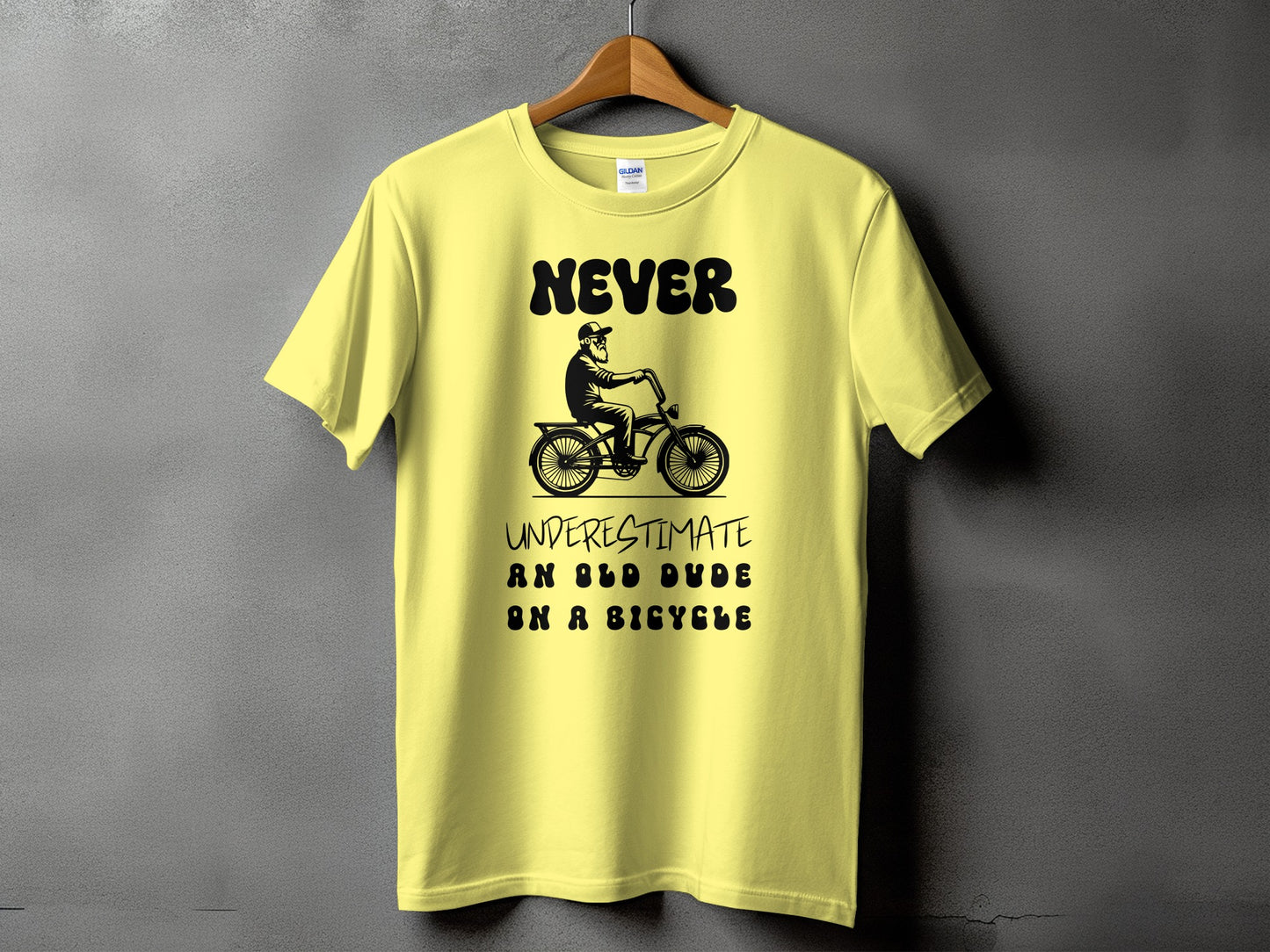 Never Underestimate Old Dude On Bicycle Tshirt product type