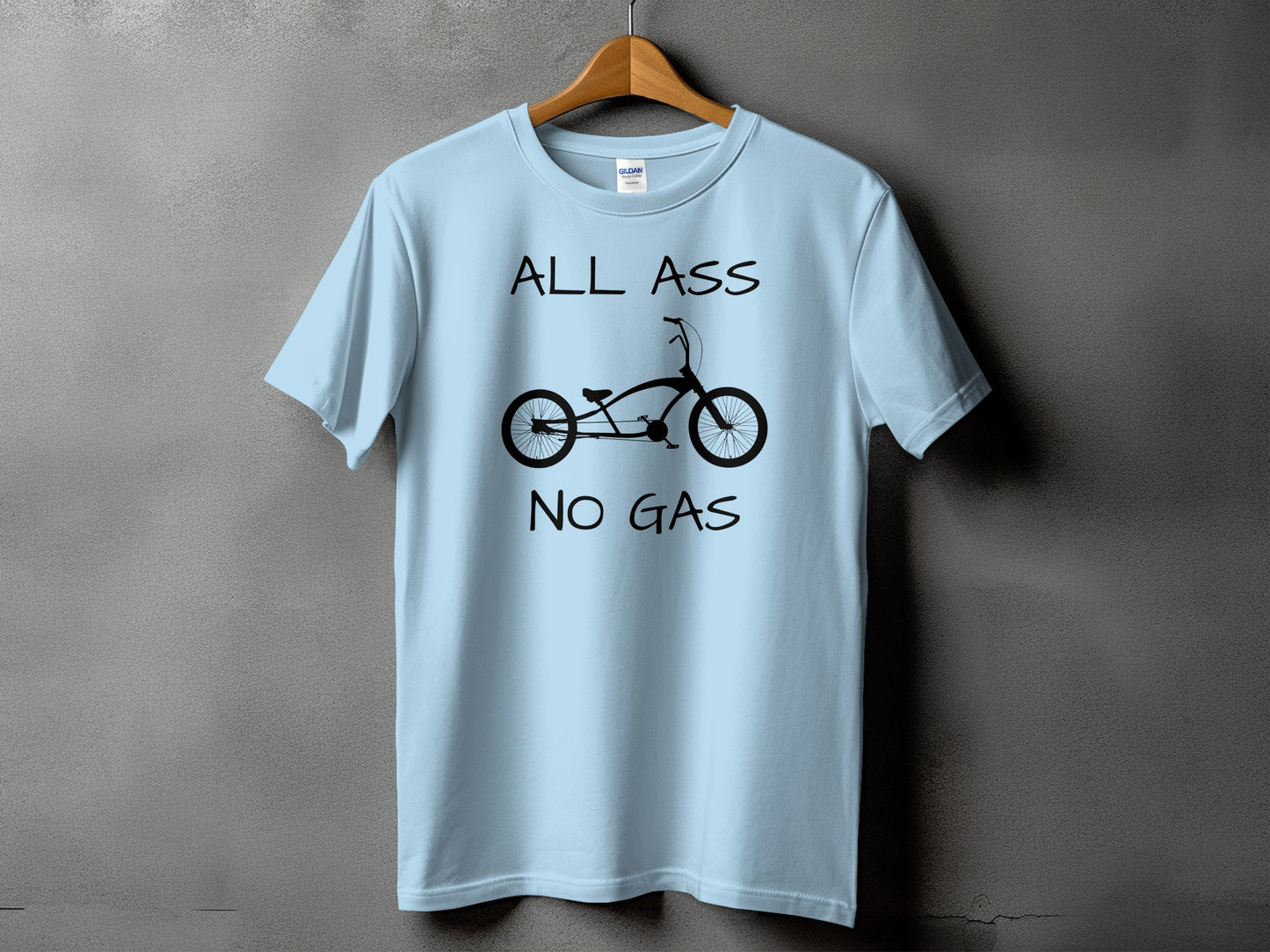 Funny Bicycle All Ass No Gas T-shirt product type