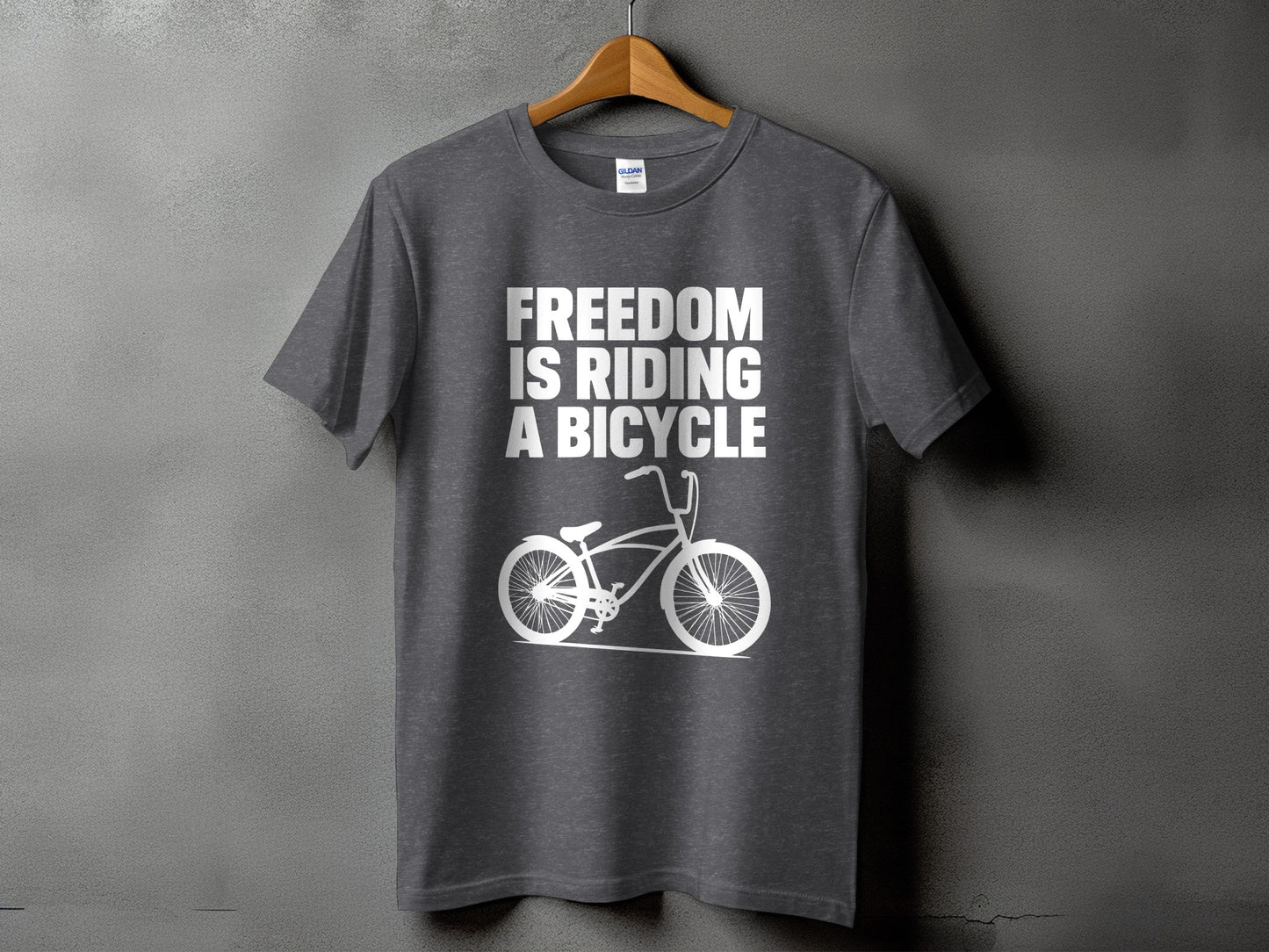 Freedom Is Riding A Bicycle Statement T-Shirt Product