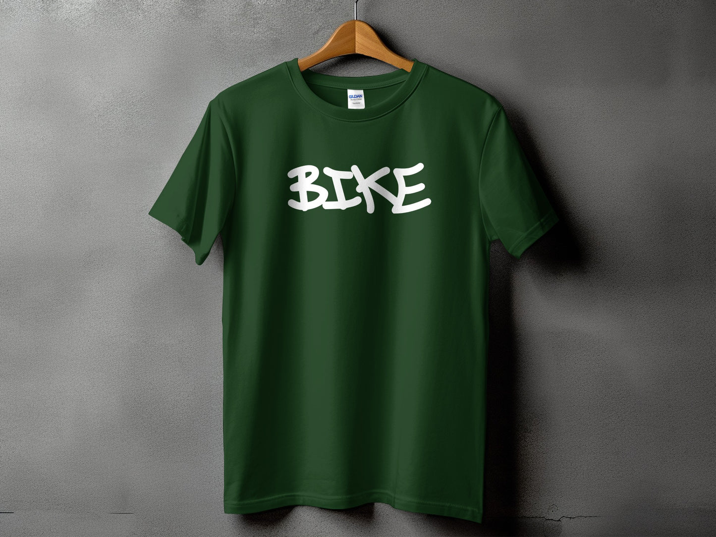 Bike Graphic on Green Short Sleeve T-shirt product type