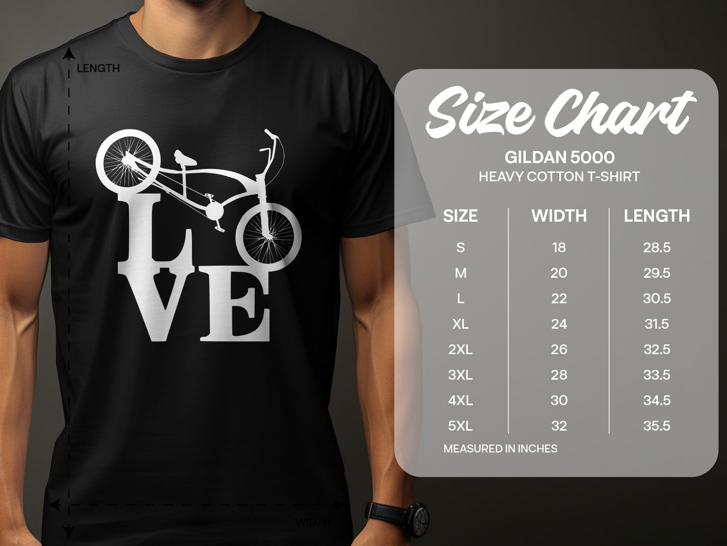Classic Bicycle Love Graphic Design T-Shirt product type
